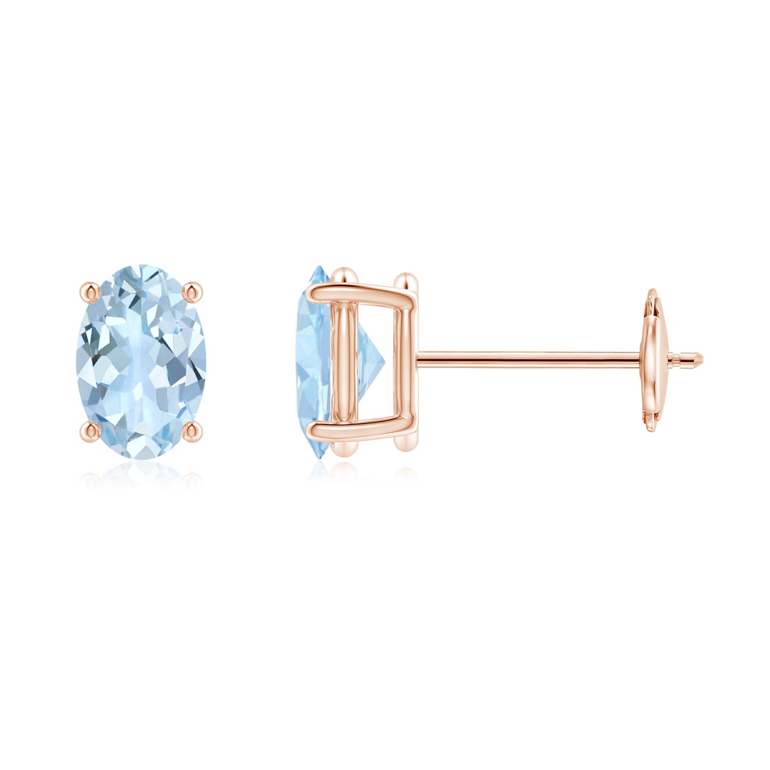 AA - Aquamarine / 0.8 CT / 14 KT Rose Gold