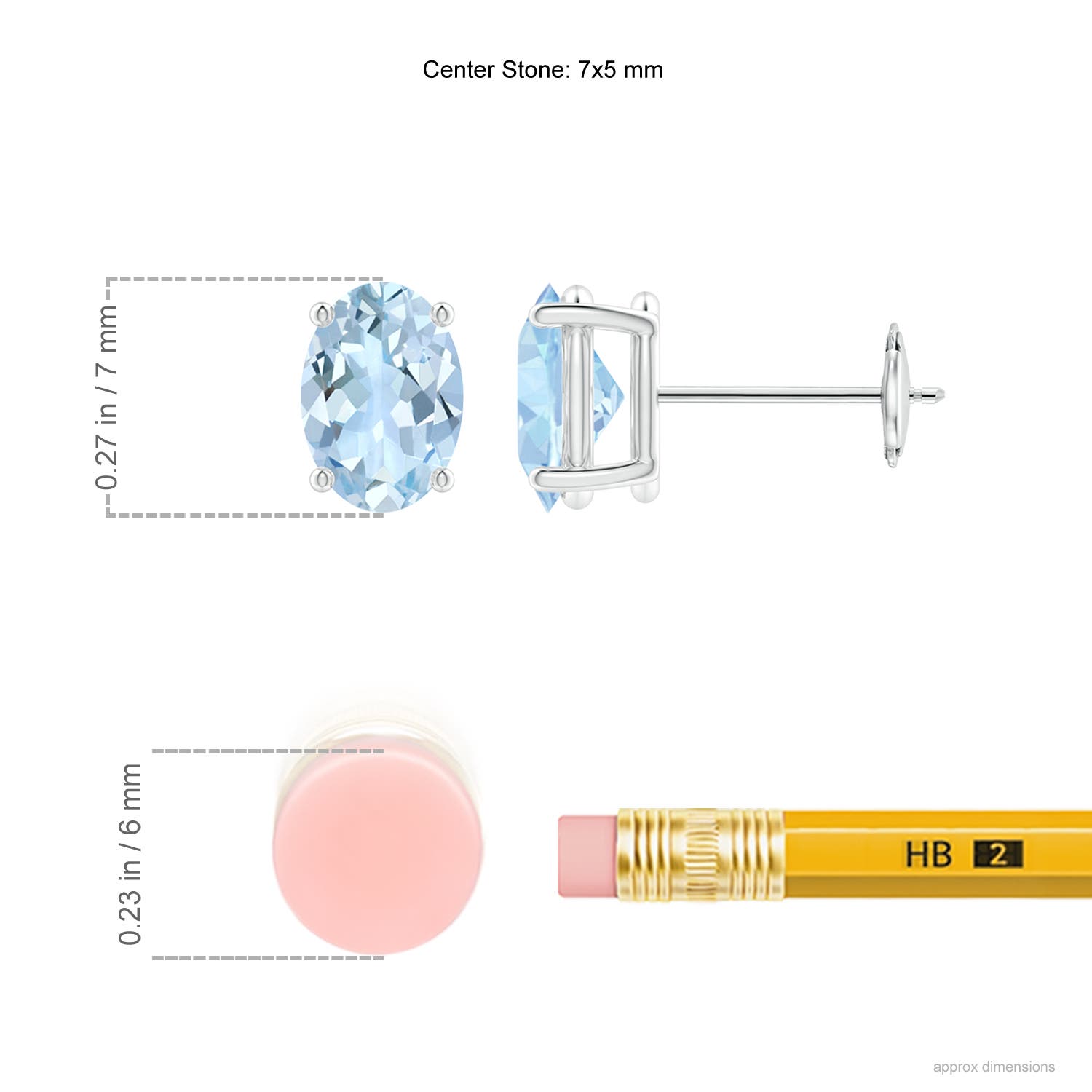 AA - Aquamarine / 1.2 CT / 14 KT White Gold