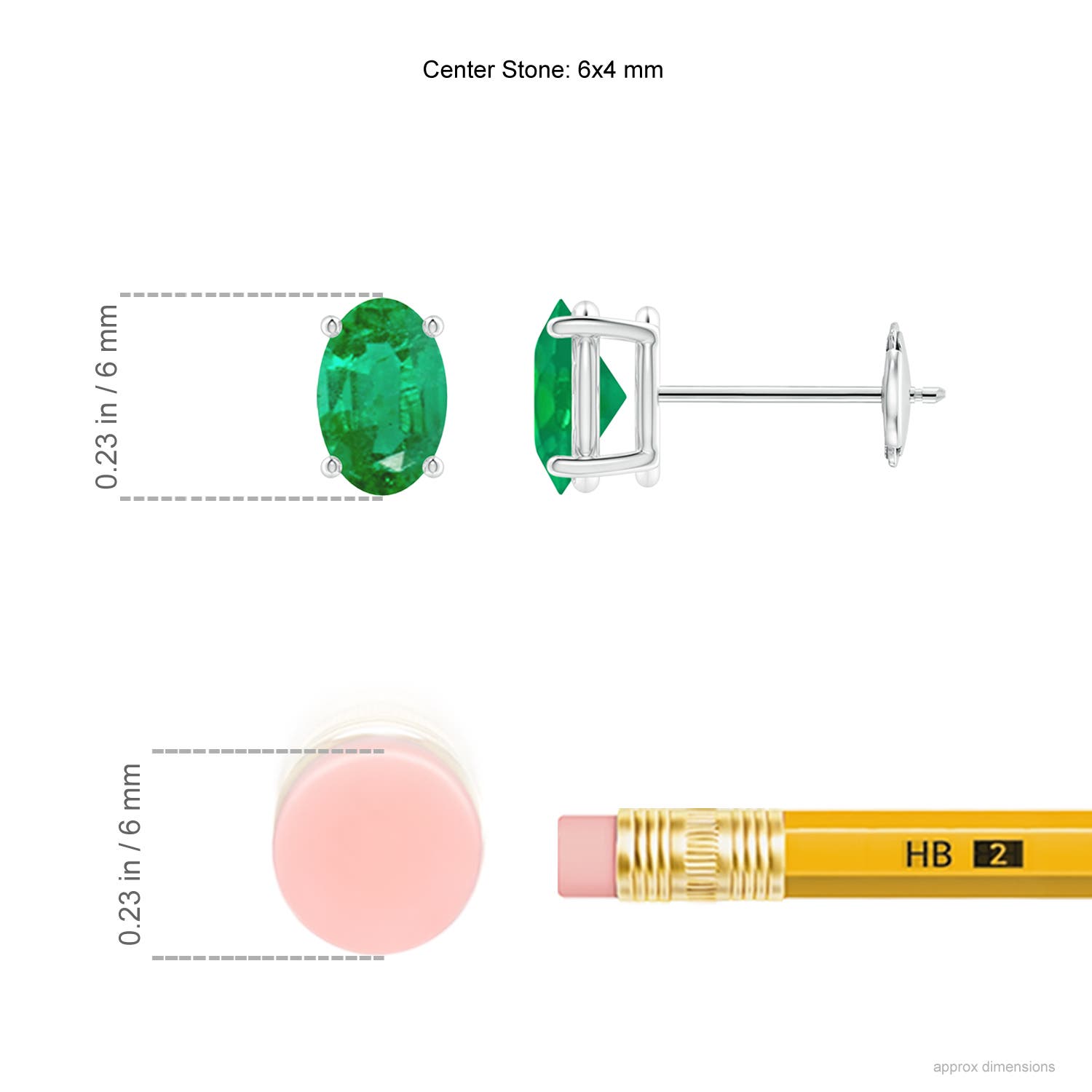 AA - Emerald / 0.8 CT / 14 KT White Gold