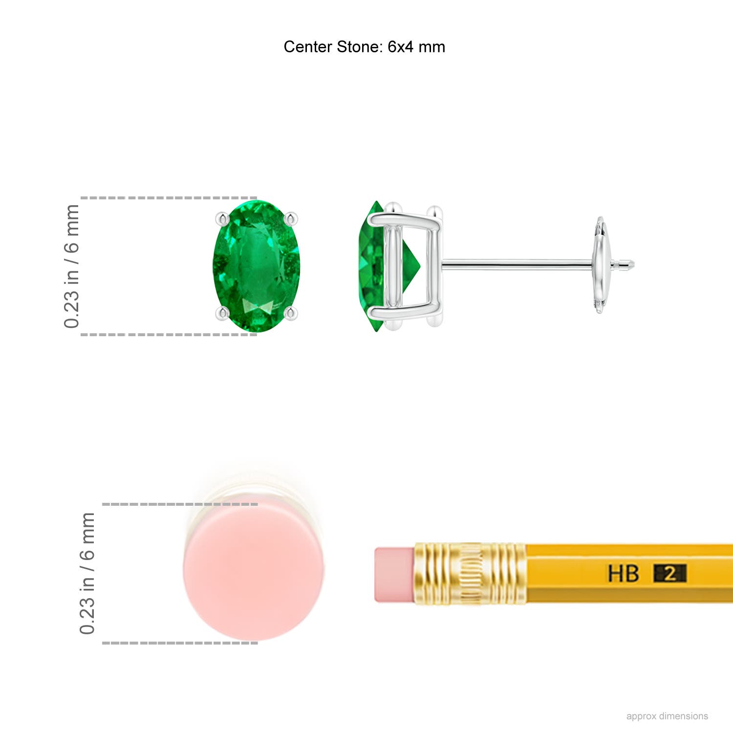 AAA - Emerald / 0.8 CT / 14 KT White Gold