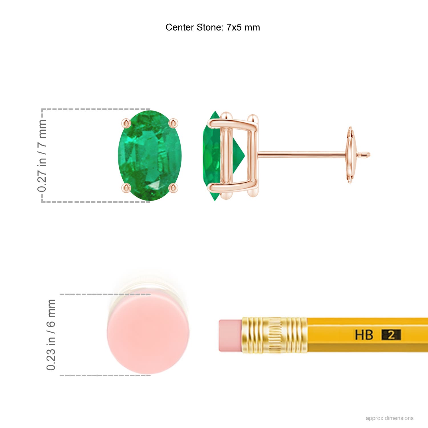 AA - Emerald / 1.32 CT / 14 KT Rose Gold