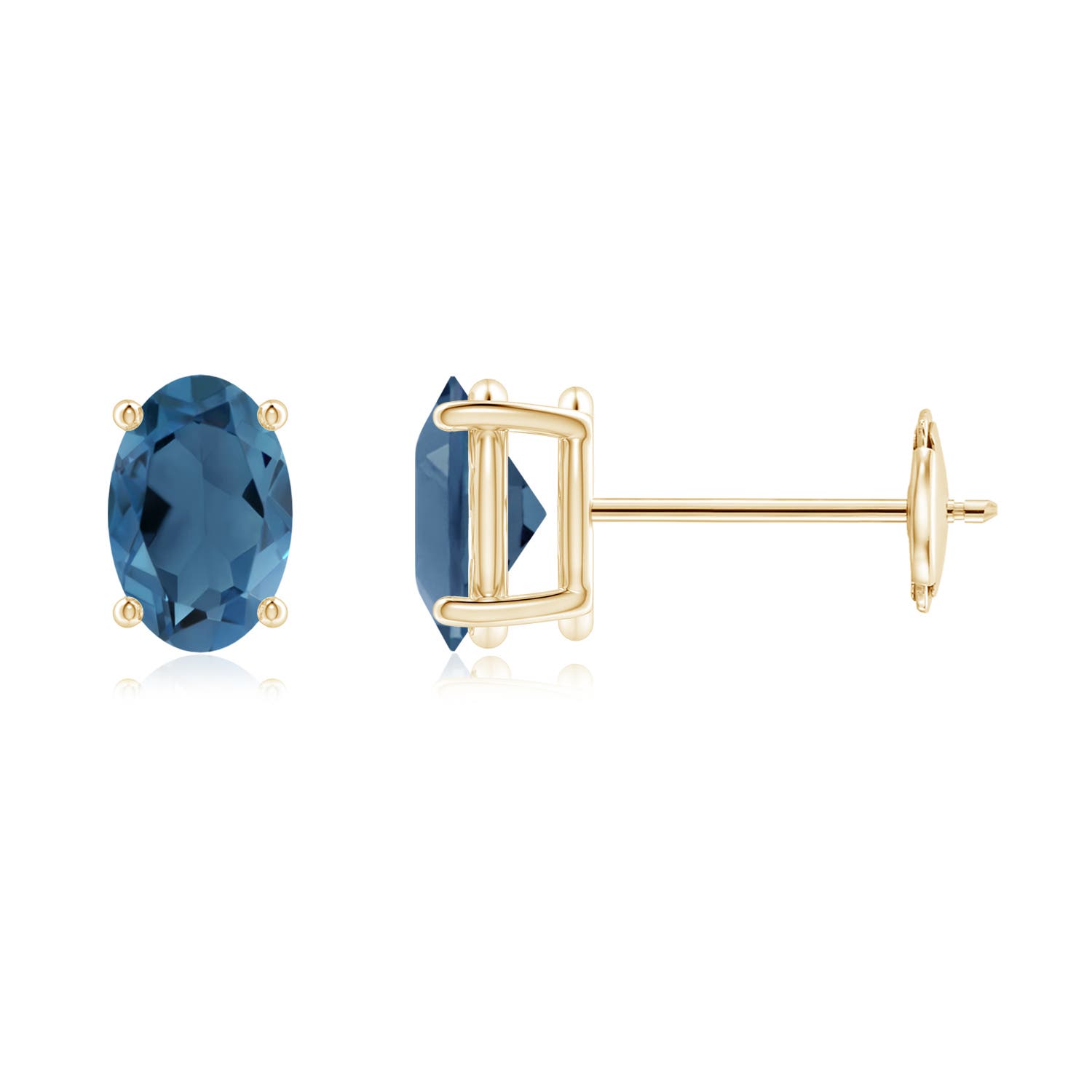 A - London Blue Topaz / 1.08 CT / 14 KT Yellow Gold