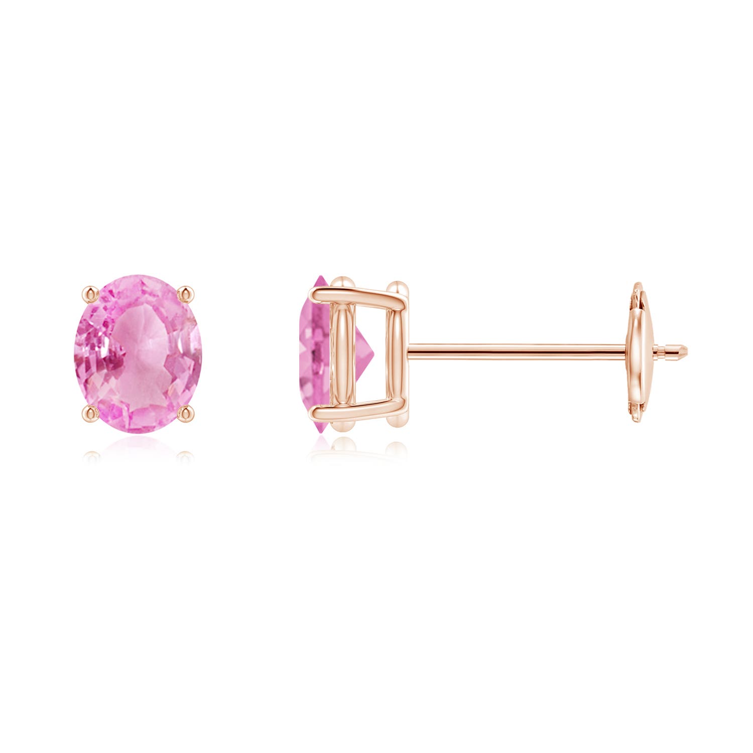 A - Pink Sapphire / 0.8 CT / 14 KT Rose Gold