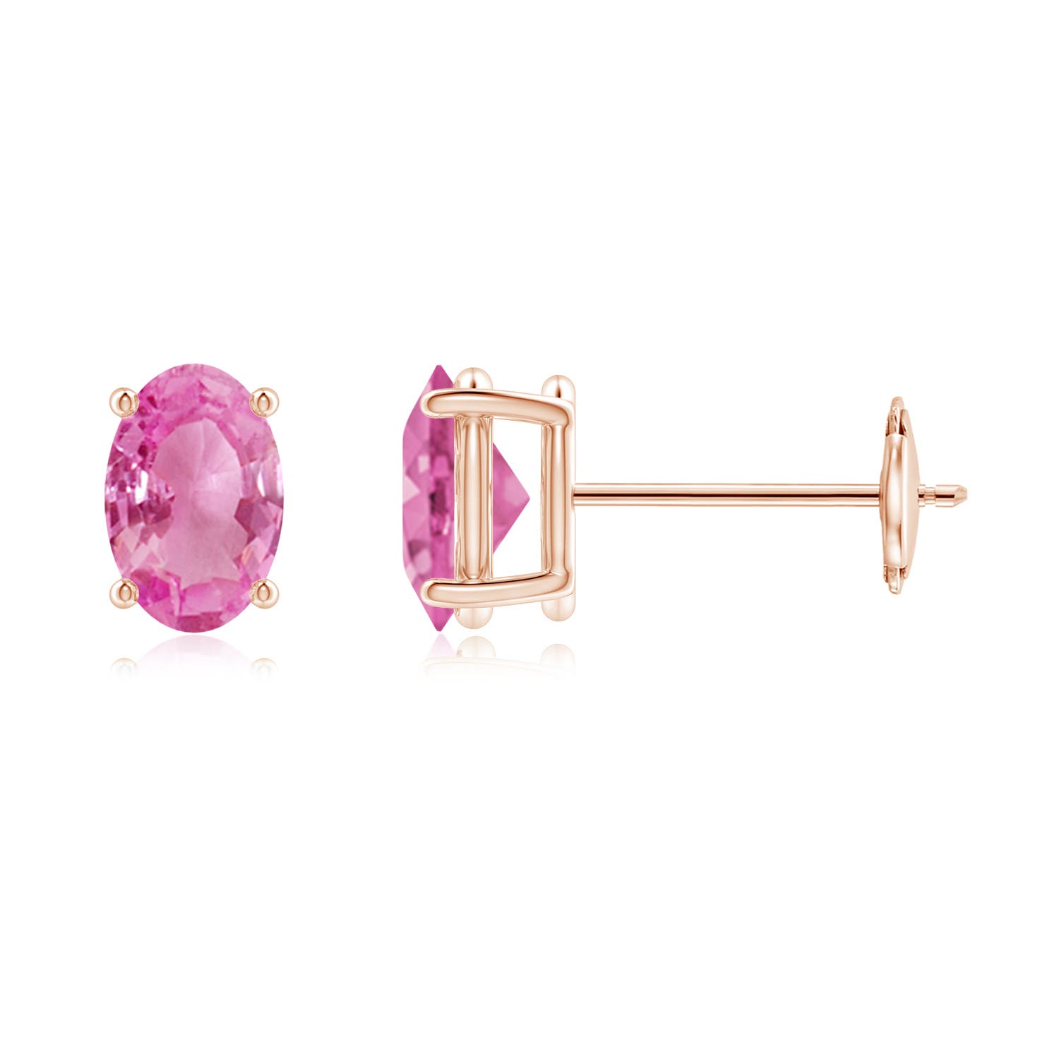 AA - Pink Sapphire / 1.1 CT / 14 KT Rose Gold