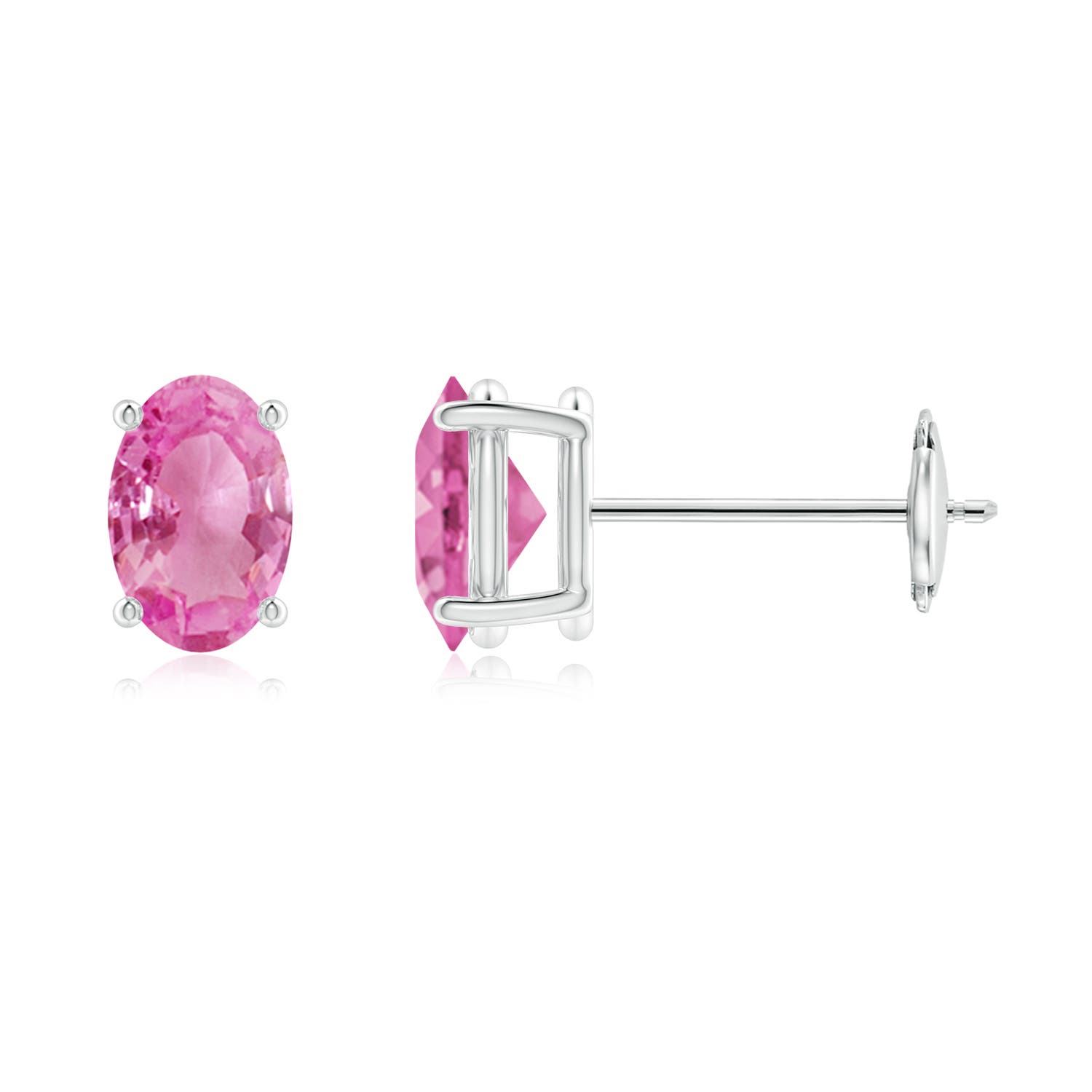 AA - Pink Sapphire / 1.1 CT / 14 KT White Gold