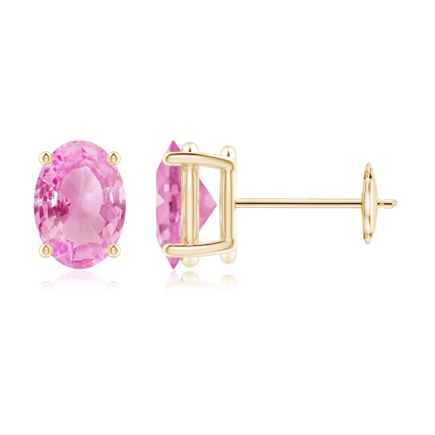 A - Pink Sapphire / 1.7 CT / 14 KT Yellow Gold