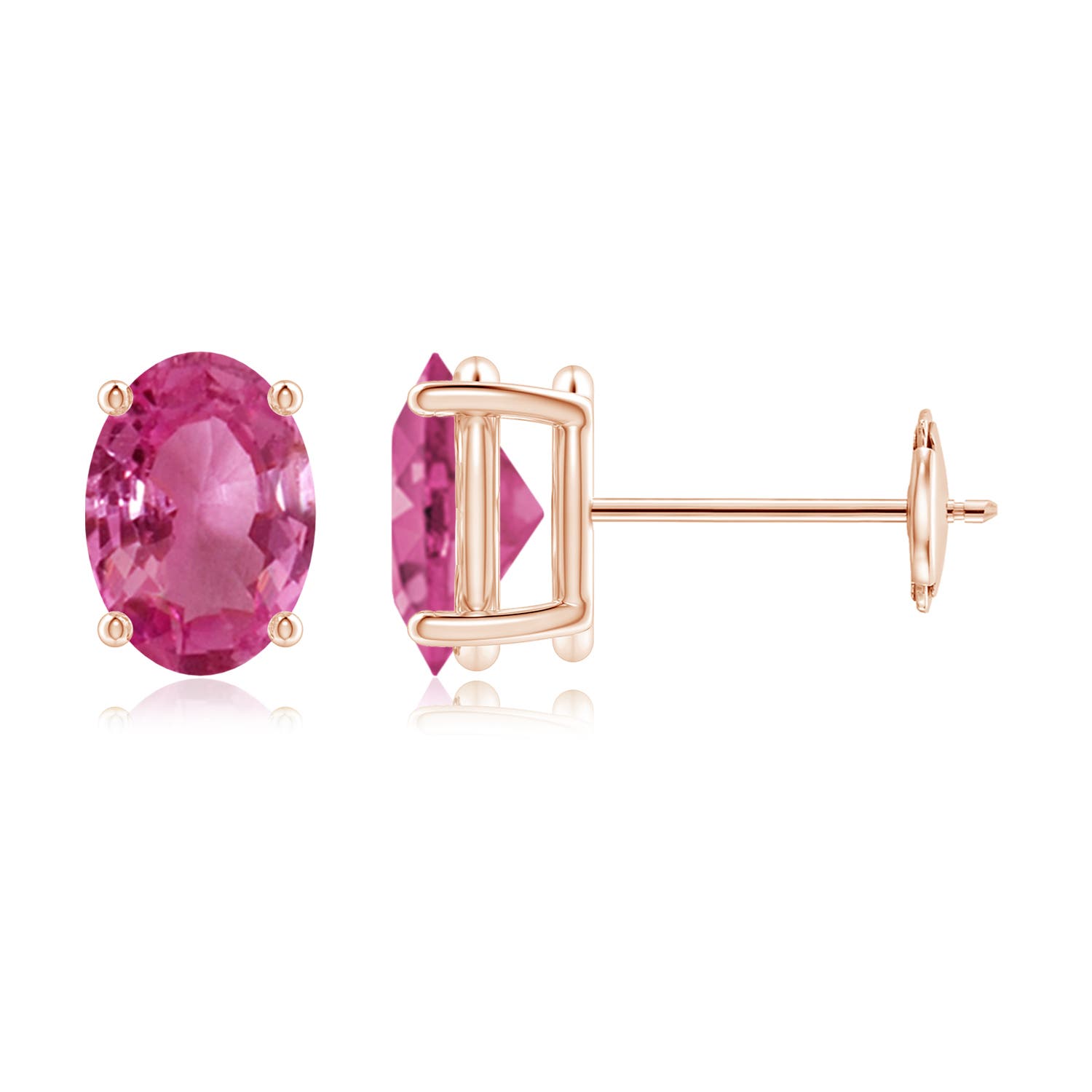 AAAA - Pink Sapphire / 1.7 CT / 14 KT Rose Gold