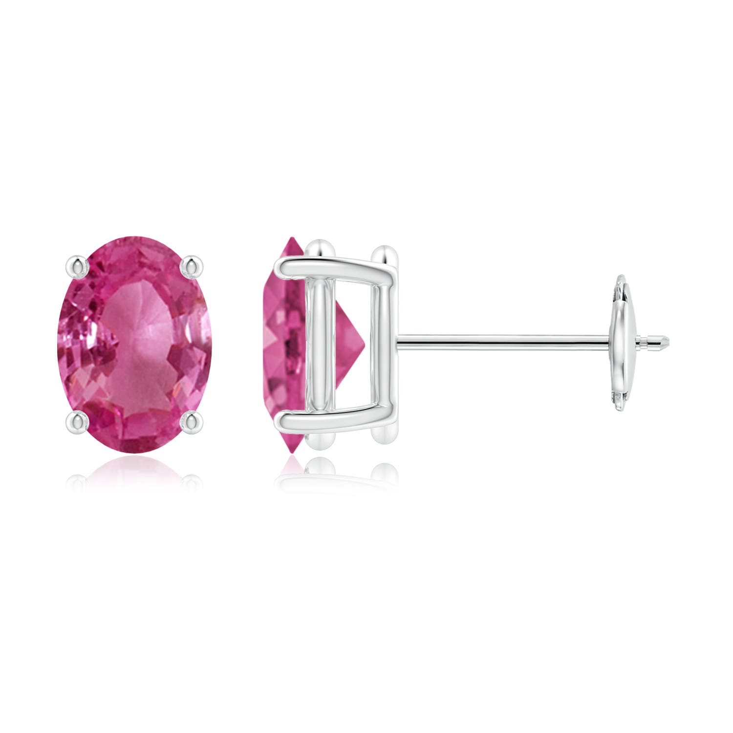 AAAA - Pink Sapphire / 1.7 CT / 14 KT White Gold