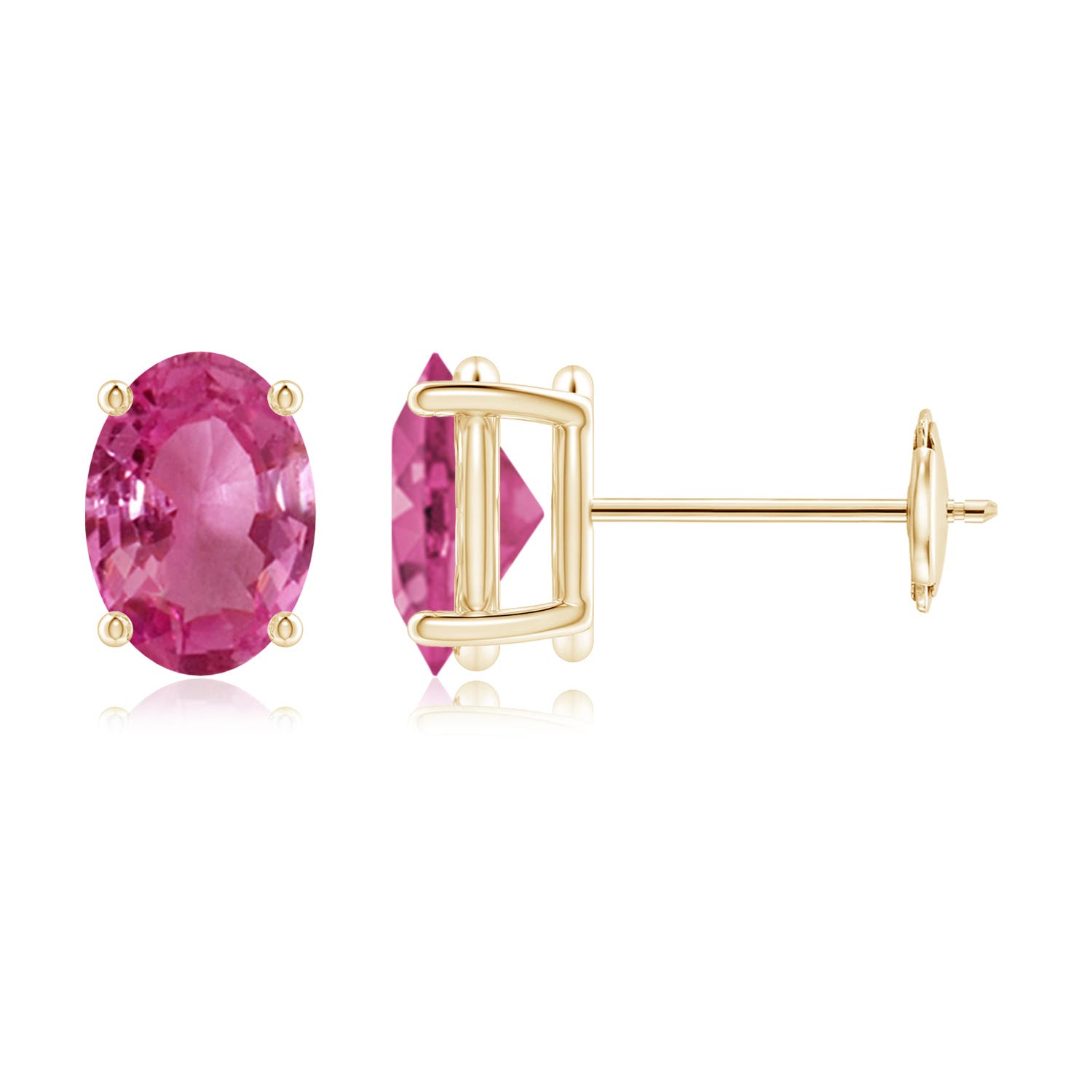 AAAA - Pink Sapphire / 1.7 CT / 14 KT Yellow Gold