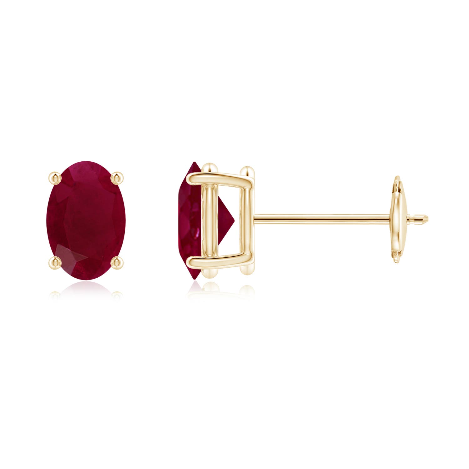 A - Ruby / 1.2 CT / 14 KT Yellow Gold