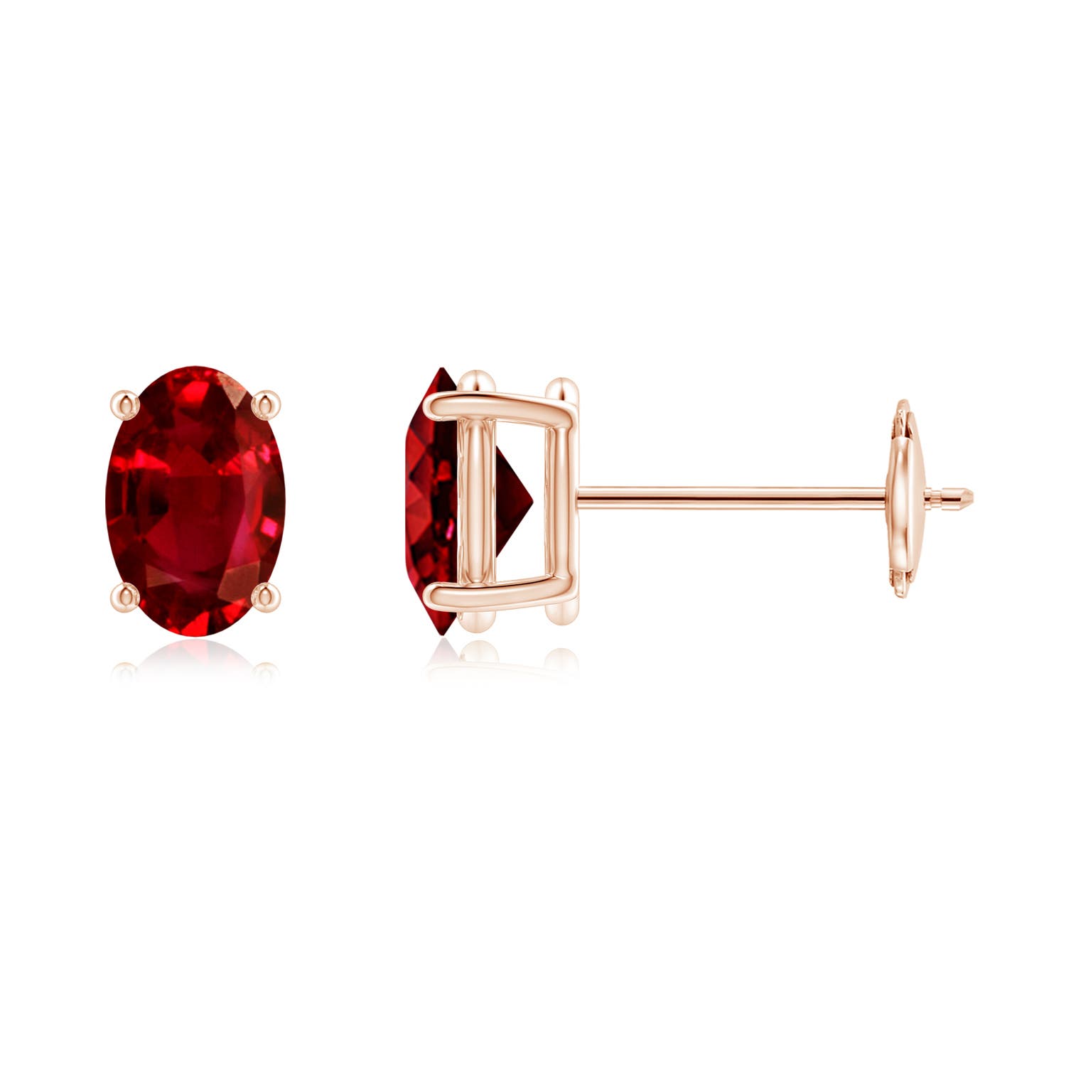 AAAA - Ruby / 1.2 CT / 14 KT Rose Gold