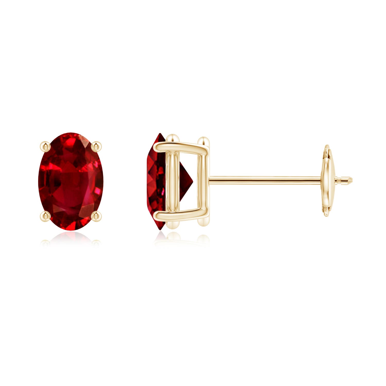 AAAA - Ruby / 1.2 CT / 14 KT Yellow Gold