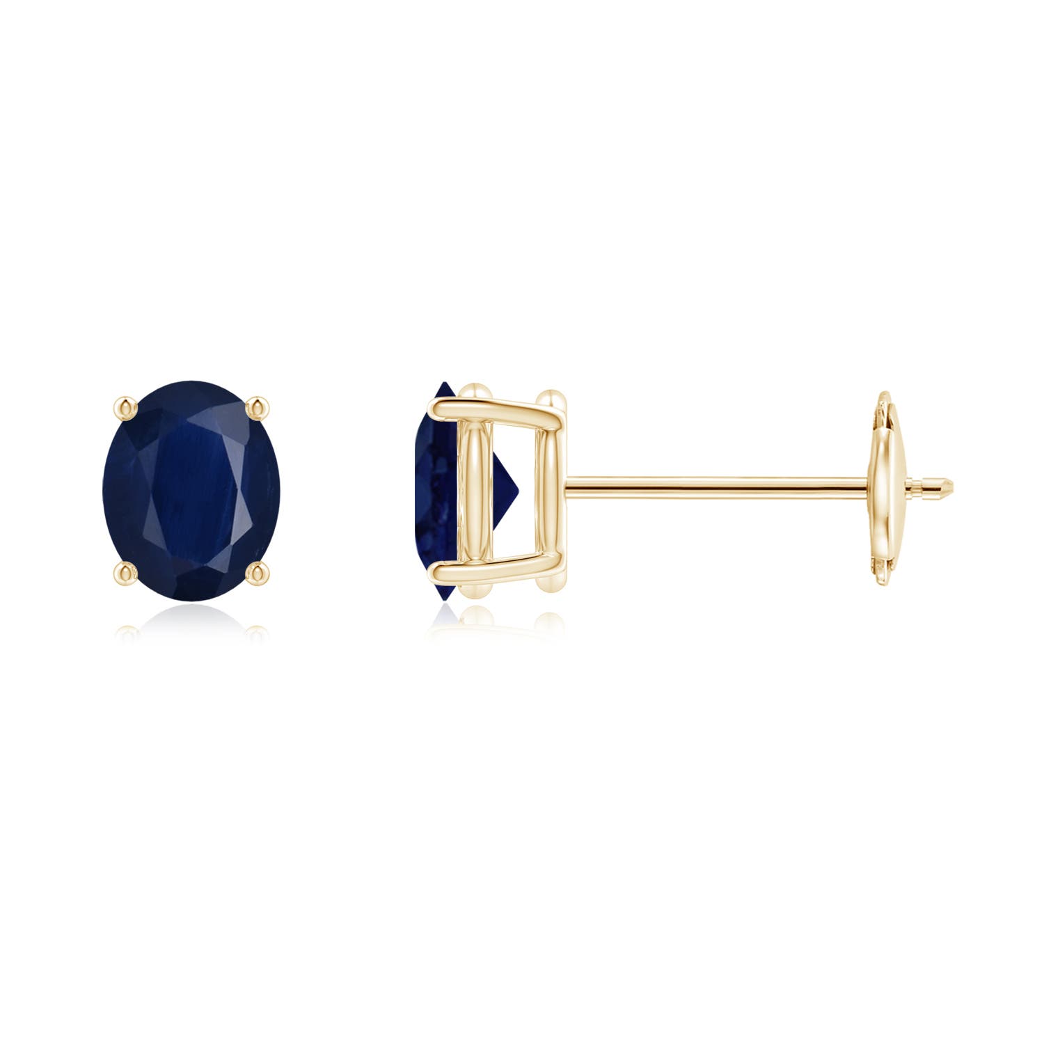 A - Blue Sapphire / 0.8 CT / 14 KT Yellow Gold