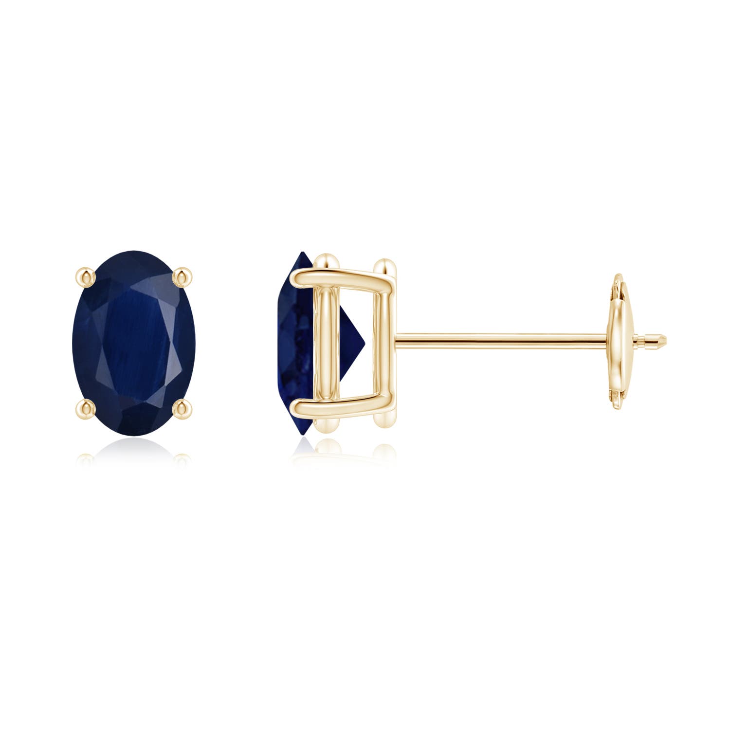 A - Blue Sapphire / 1.2 CT / 14 KT Yellow Gold