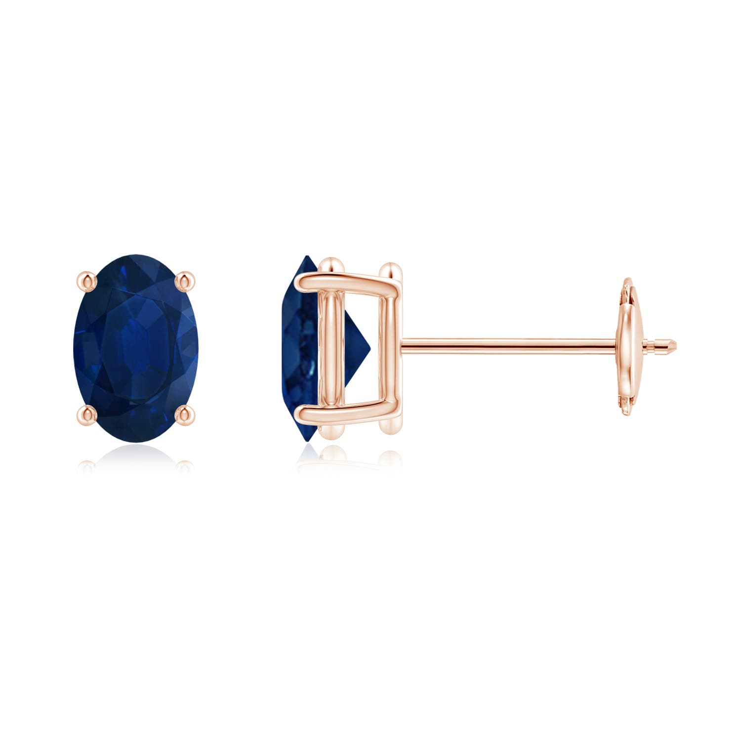 AA - Blue Sapphire / 1.2 CT / 14 KT Rose Gold