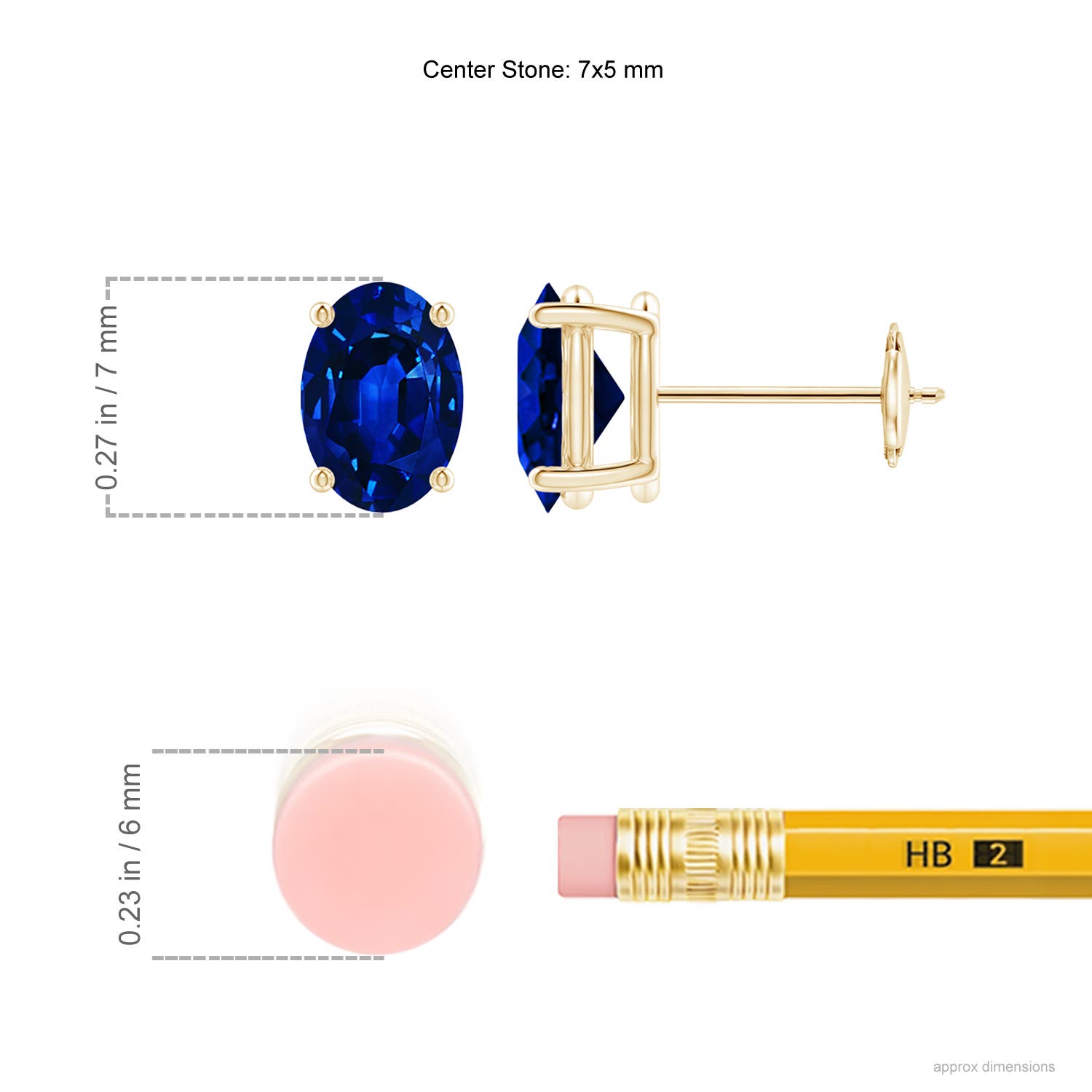 AAAA - Blue Sapphire / 1.7 CT / 14 KT Yellow Gold