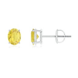 Platinum Platinum Yellow Sapphire Earrings