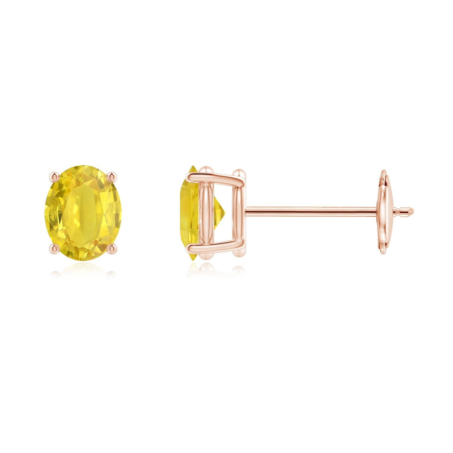 AA - Yellow Sapphire / 0.9 CT / 14 KT Rose Gold