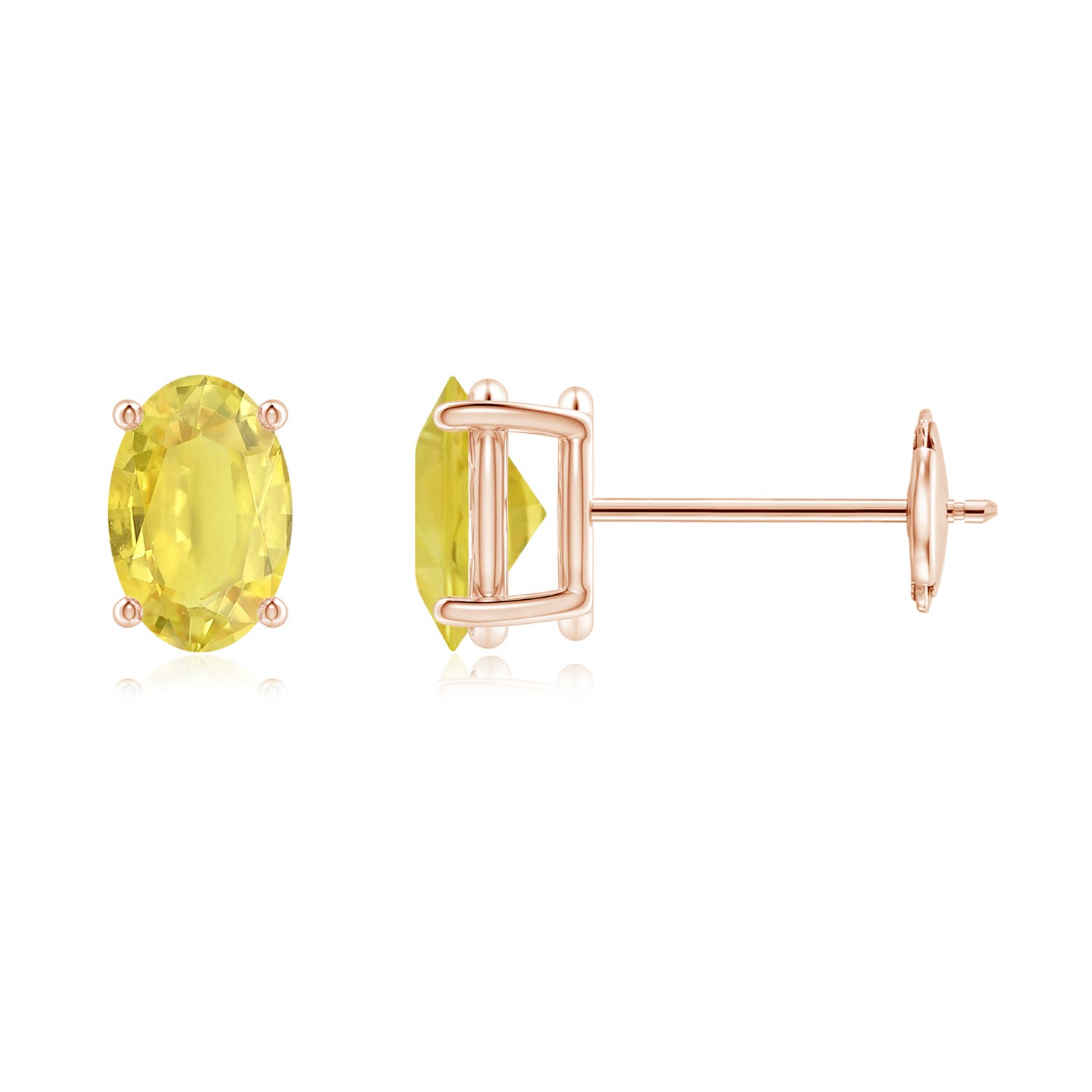 A - Yellow Sapphire / 1.32 CT / 14 KT Rose Gold