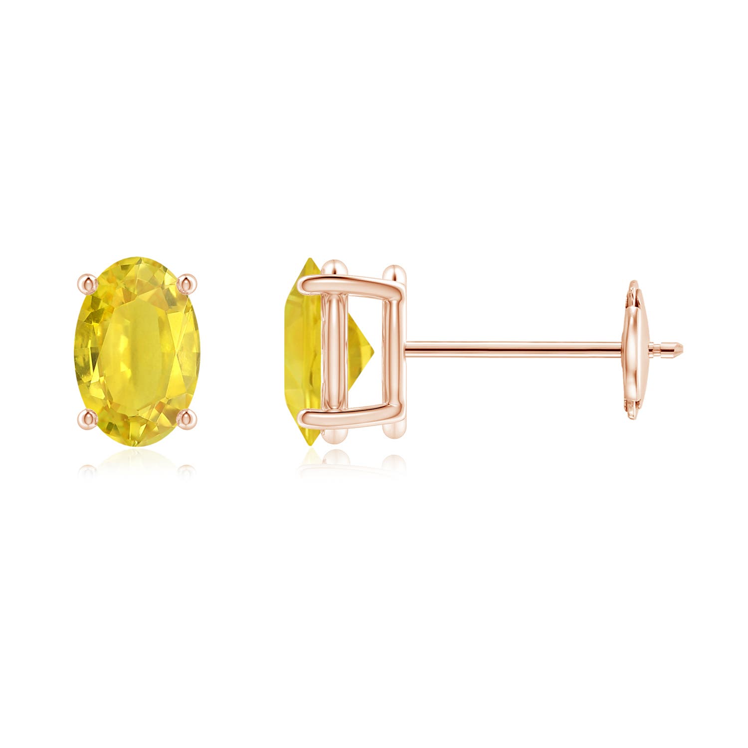 AA - Yellow Sapphire / 1.32 CT / 14 KT Rose Gold