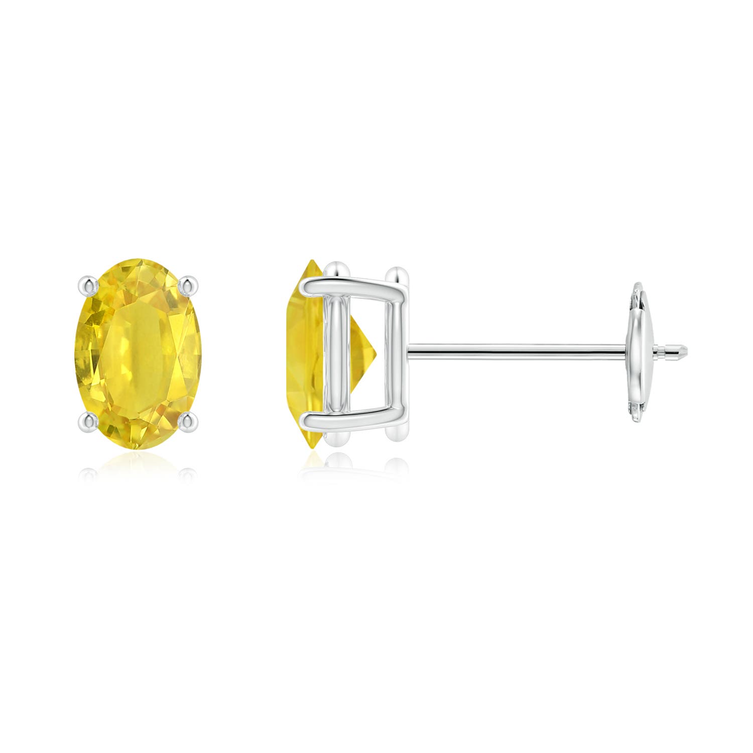 AA - Yellow Sapphire / 1.32 CT / 14 KT White Gold