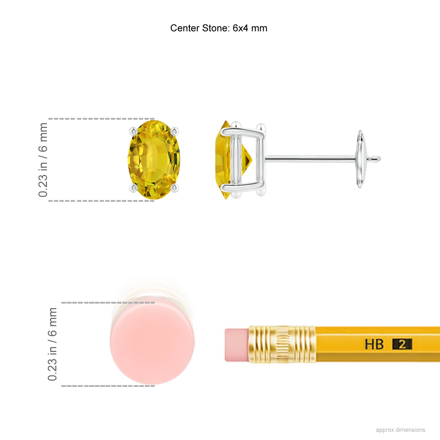 AAAA - Yellow Sapphire / 1.32 CT / 14 KT White Gold