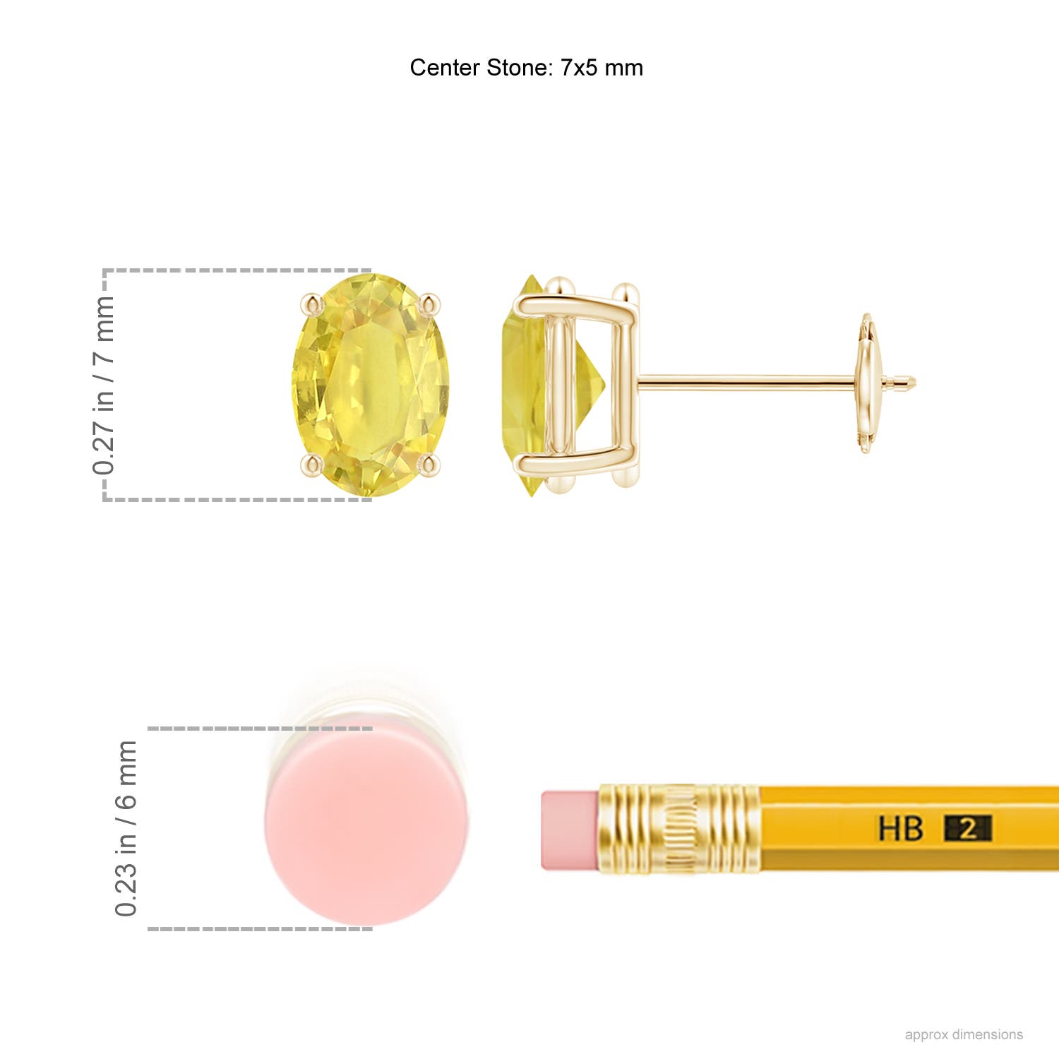 A - Yellow Sapphire / 2 CT / 14 KT Yellow Gold