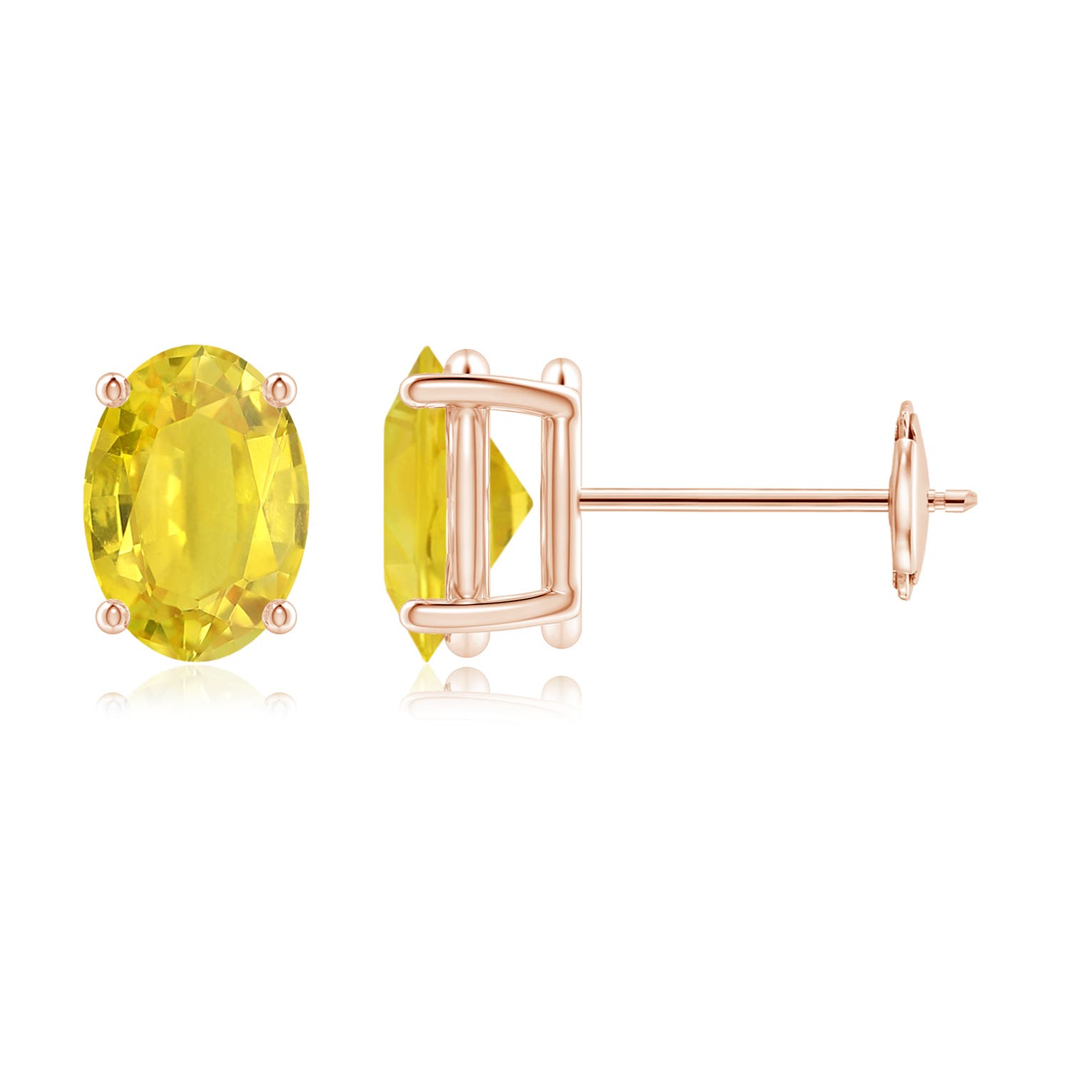 AA - Yellow Sapphire / 2 CT / 14 KT Rose Gold