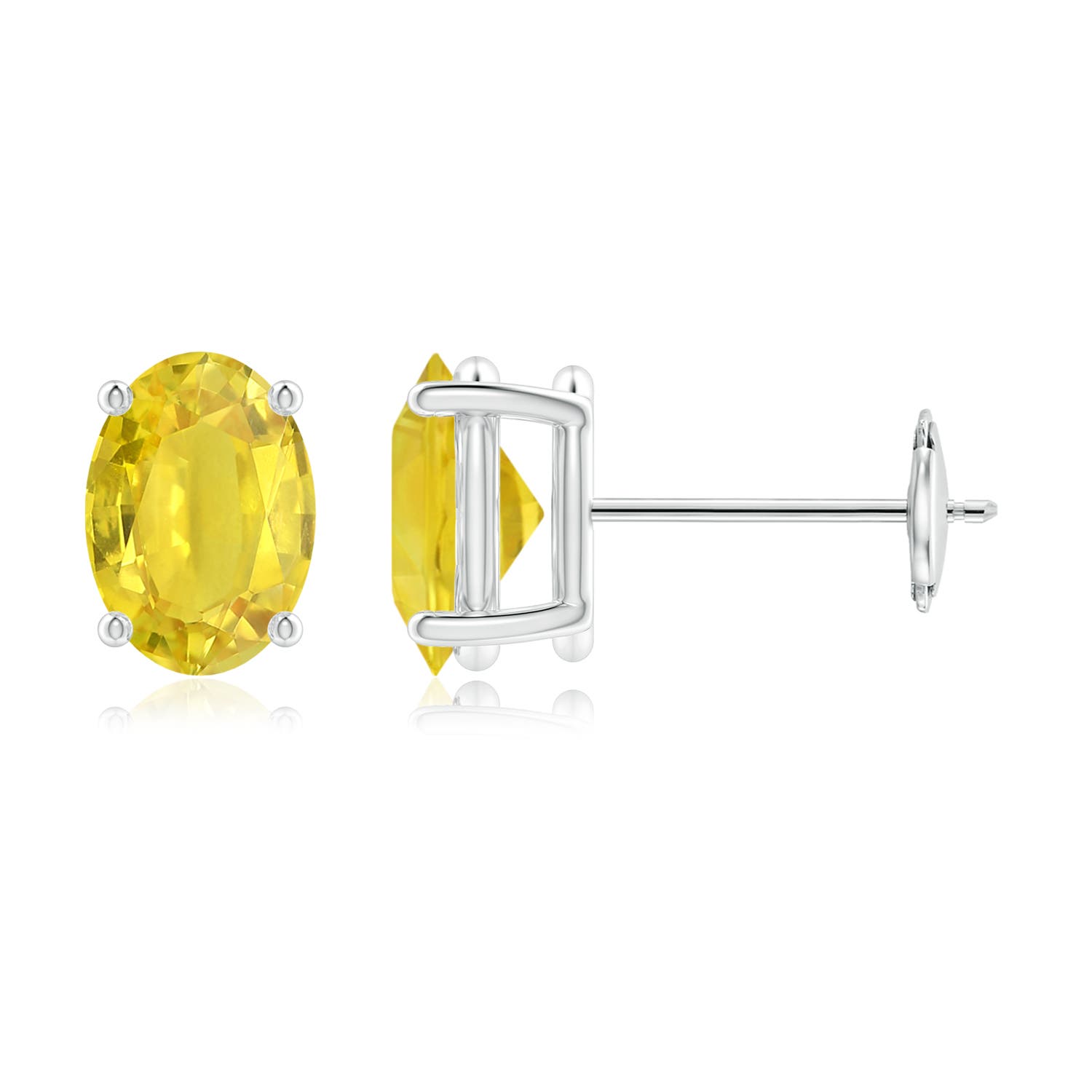 AA - Yellow Sapphire / 2 CT / 14 KT White Gold