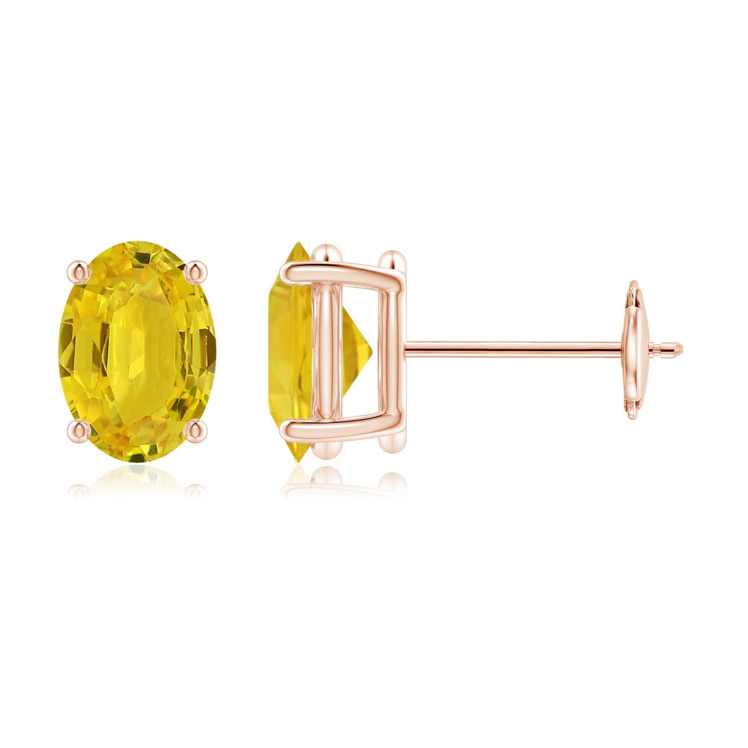 AAA - Yellow Sapphire / 2 CT / 14 KT Rose Gold