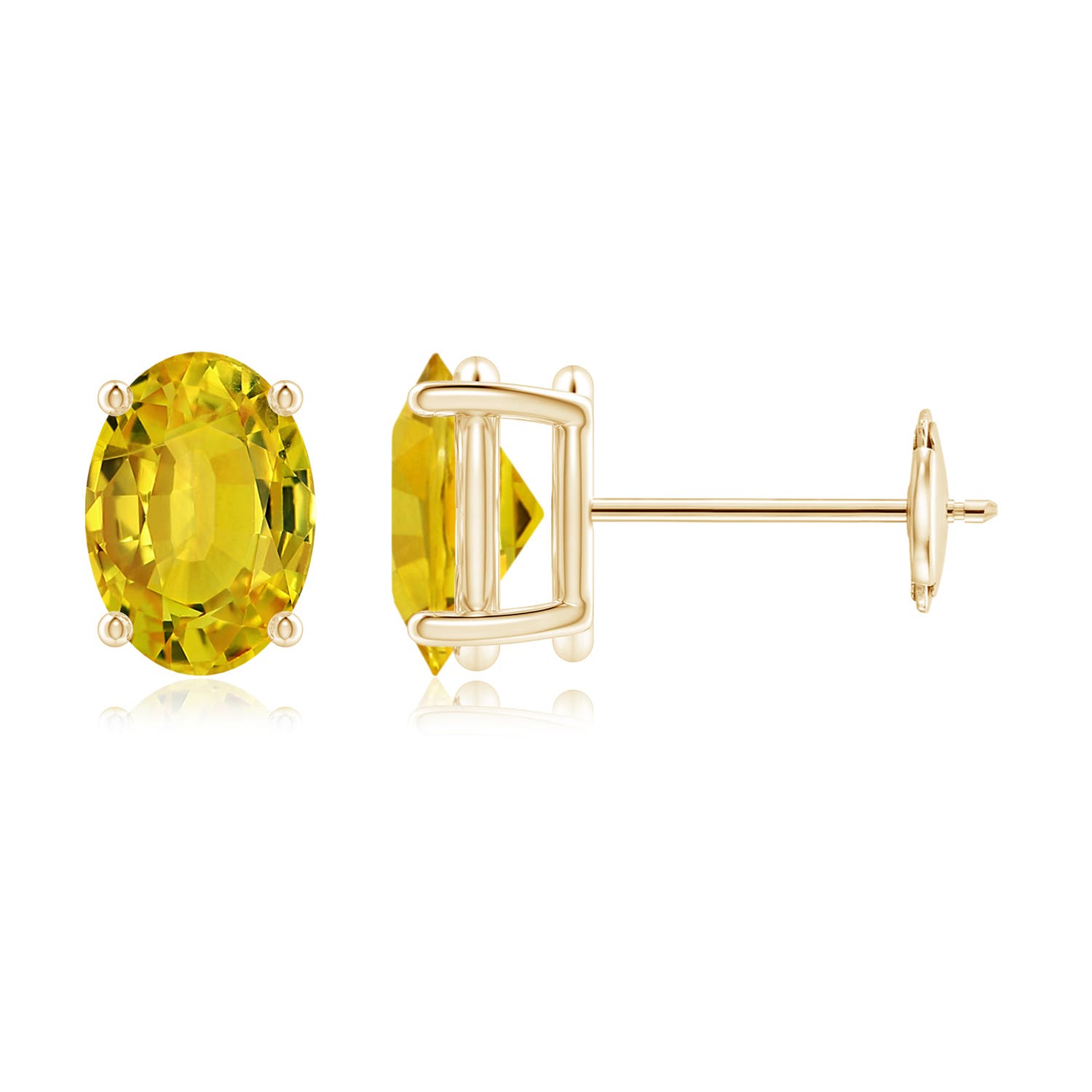 AAAA - Yellow Sapphire / 2 CT / 14 KT Yellow Gold