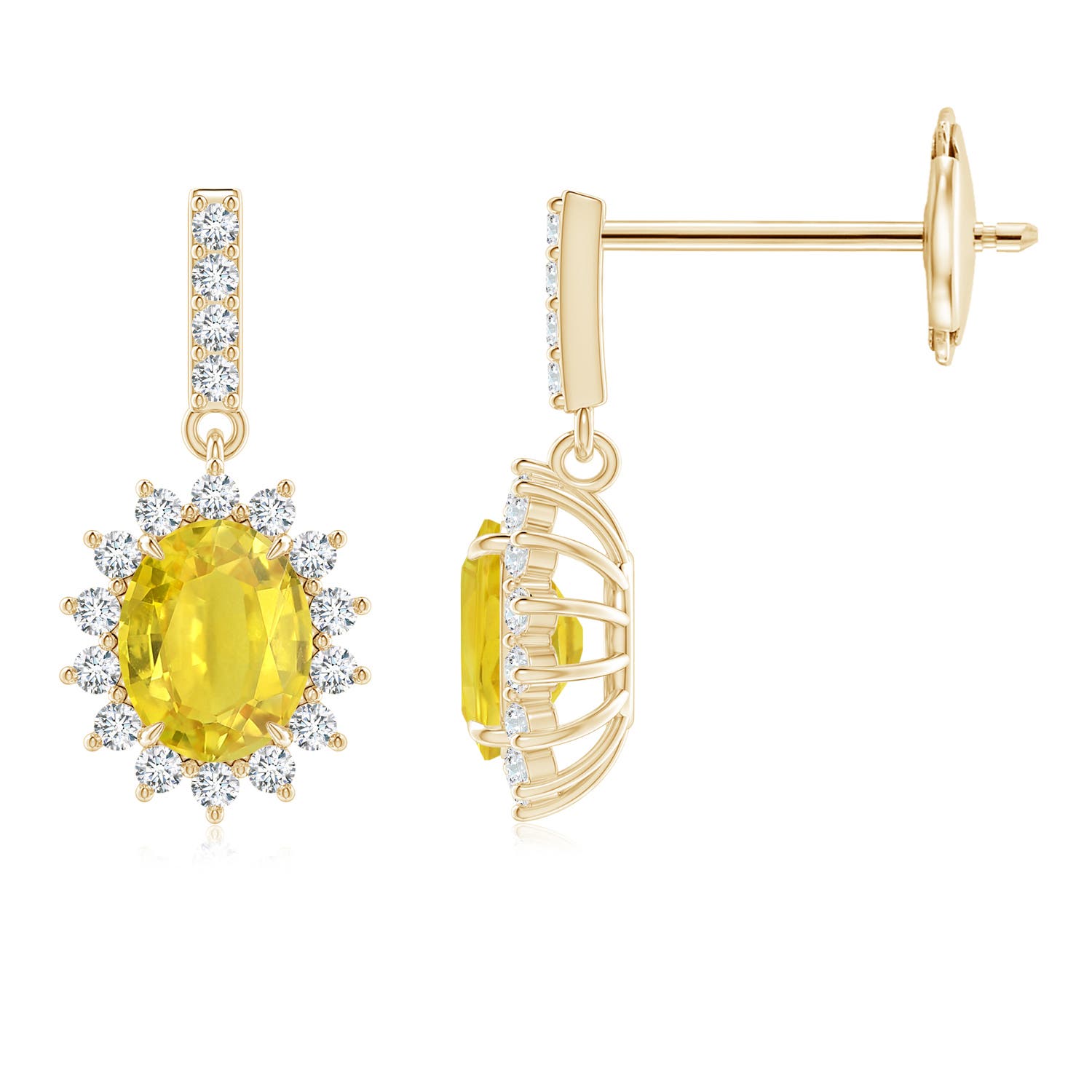 AA - Yellow Sapphire / 1.08 CT / 14 KT Yellow Gold