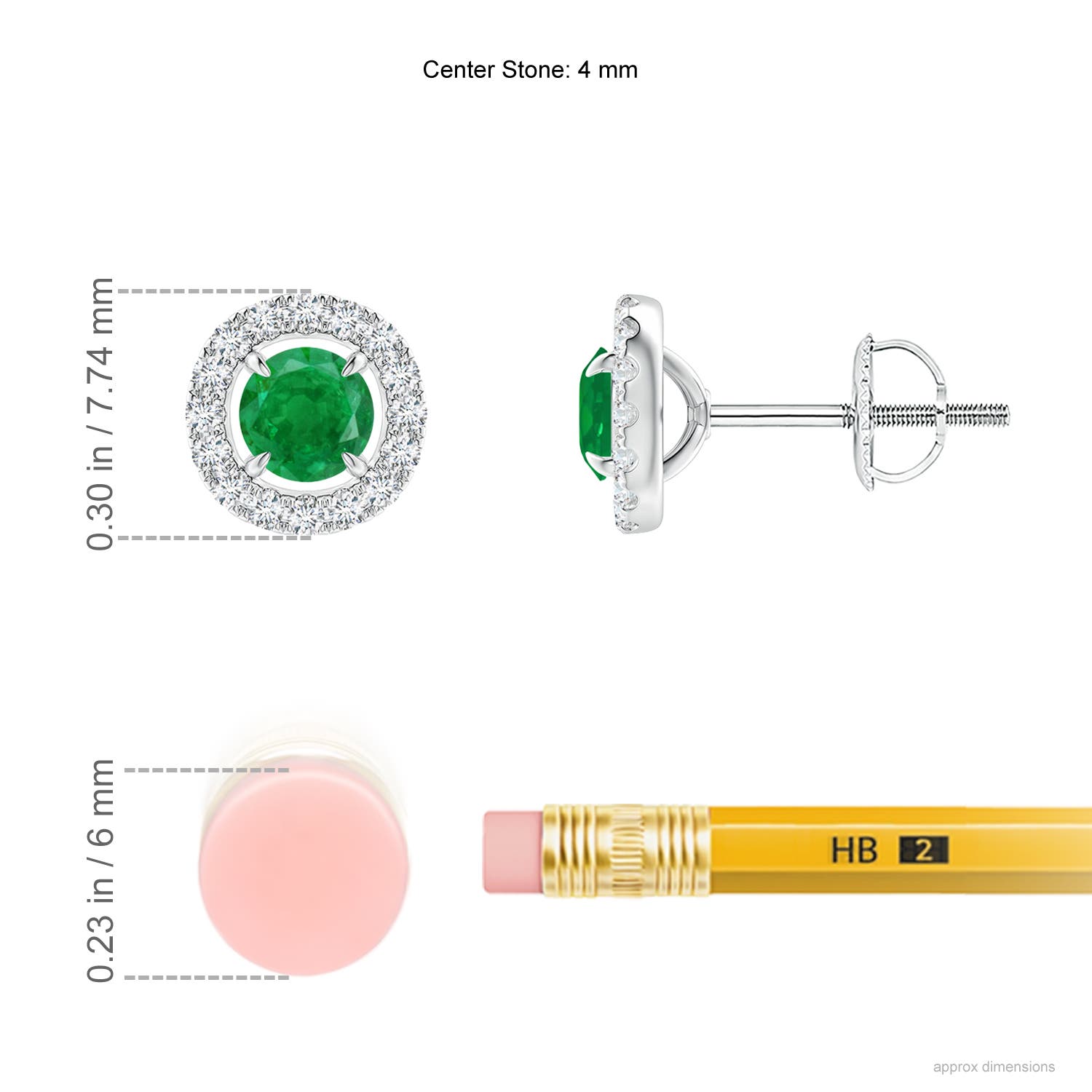 AA - Emerald / 0.67 CT / 14 KT White Gold