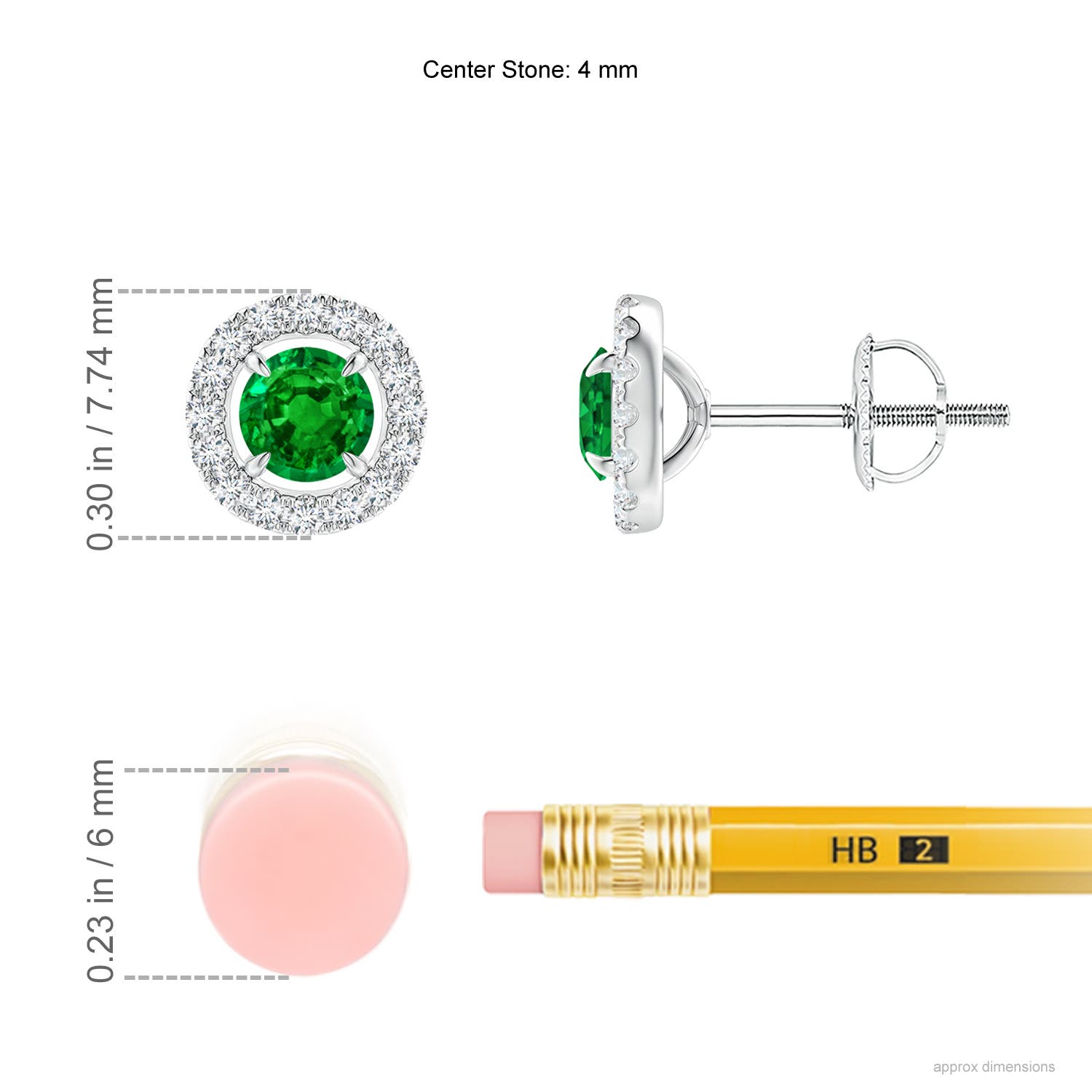 AAAA - Emerald / 0.67 CT / 14 KT White Gold