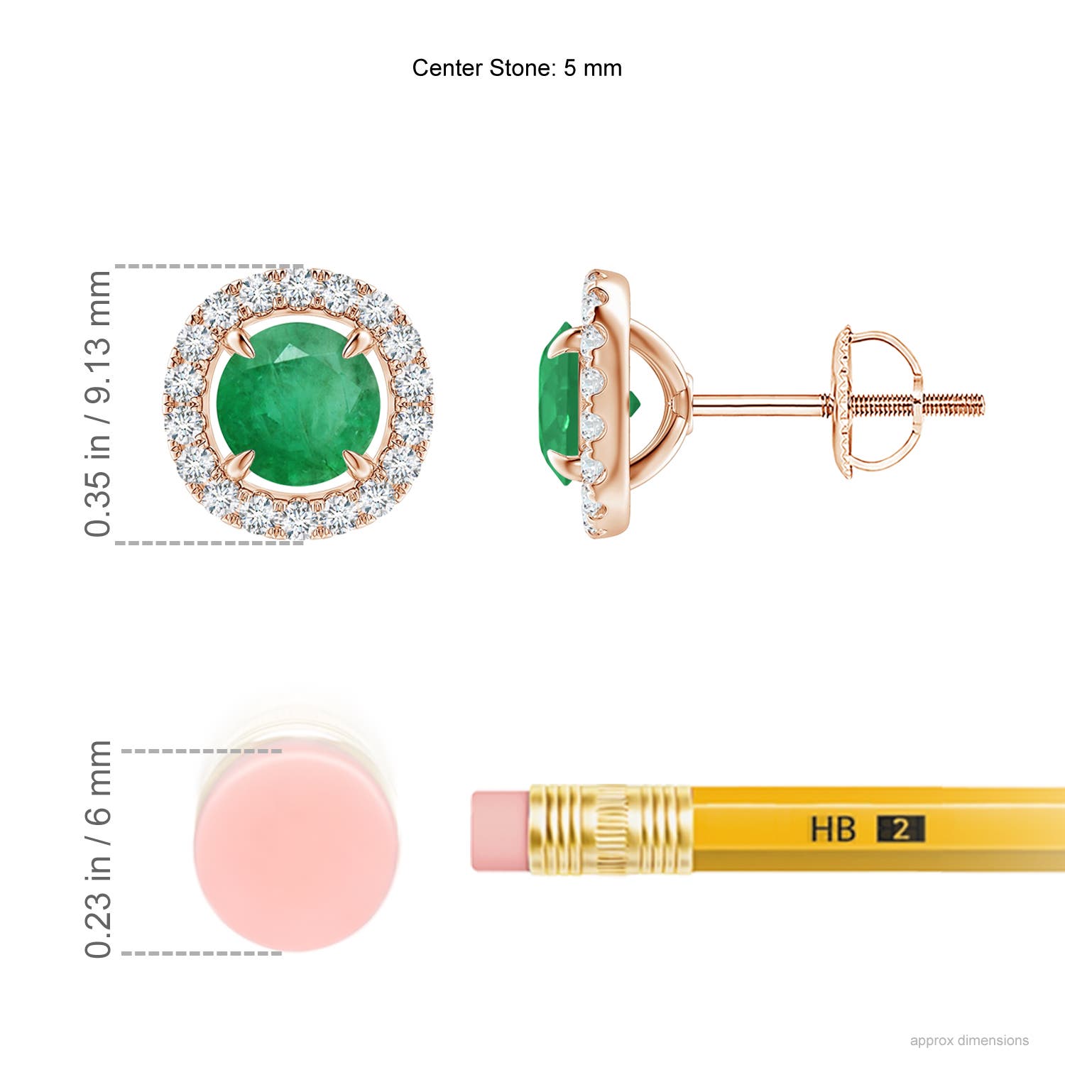 A - Emerald / 1.19 CT / 14 KT Rose Gold