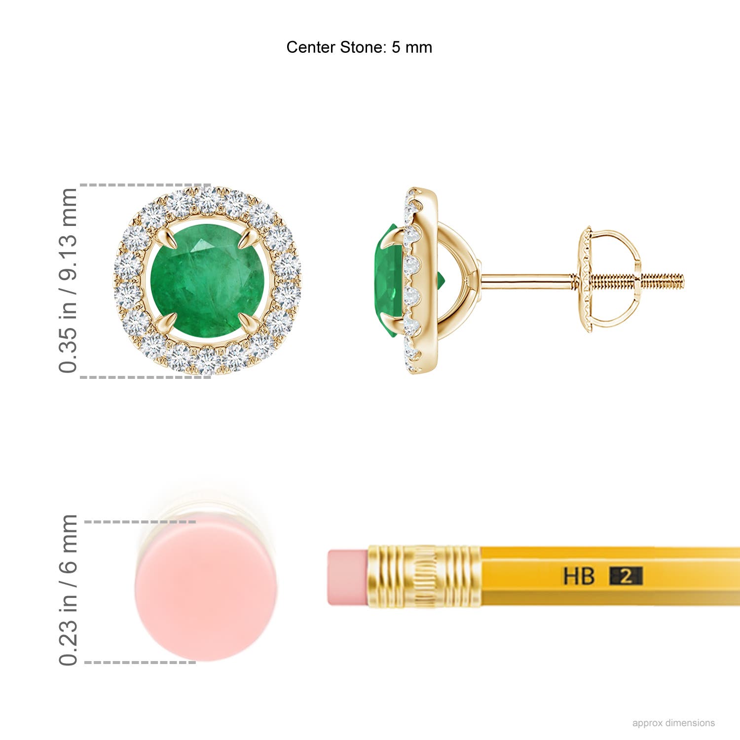 A - Emerald / 1.19 CT / 14 KT Yellow Gold