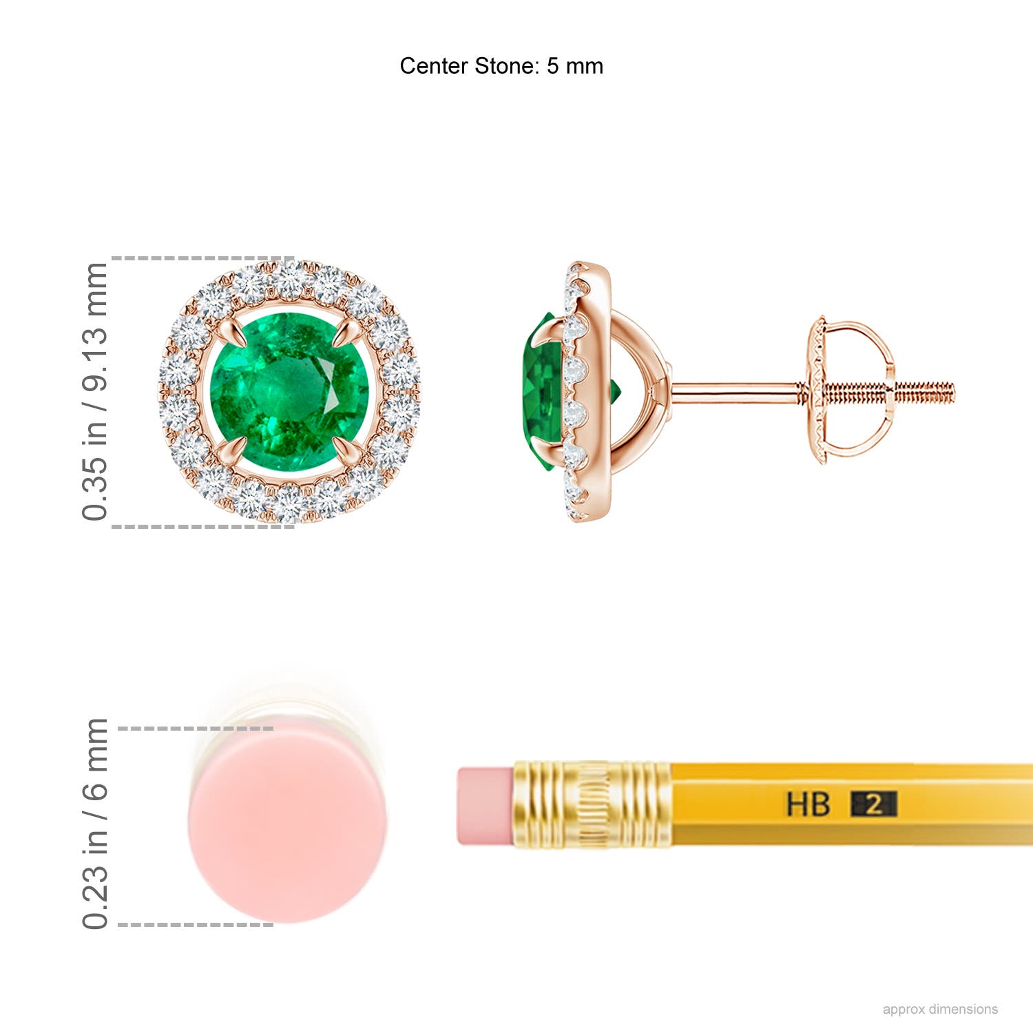 AAA - Emerald / 1.19 CT / 14 KT Rose Gold