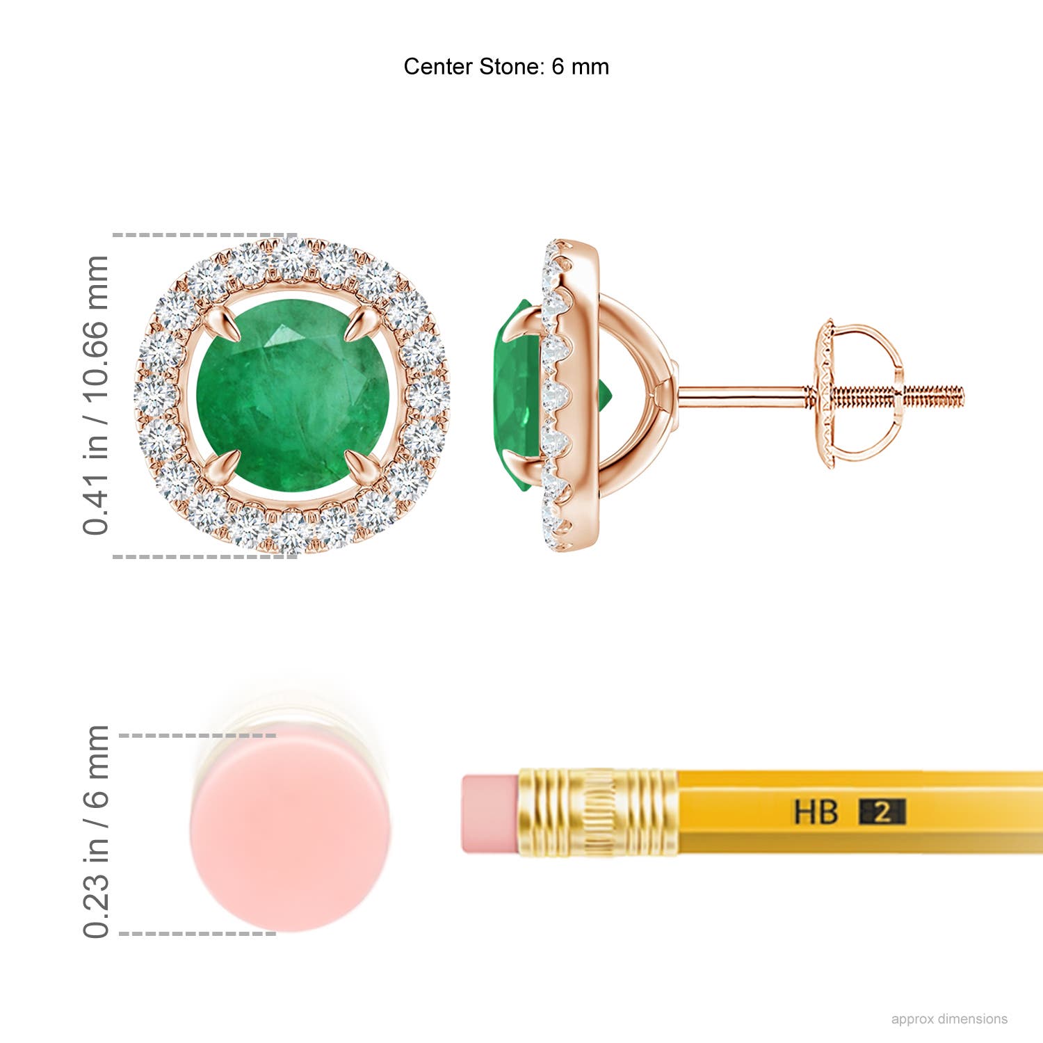 A - Emerald / 1.9 CT / 14 KT Rose Gold