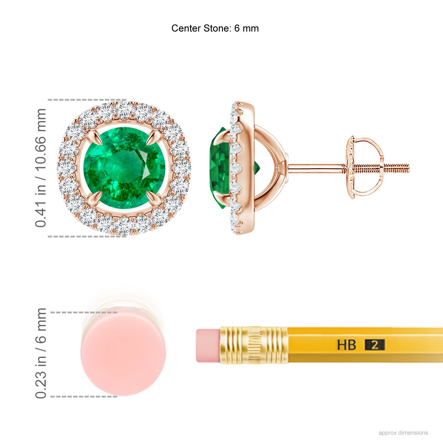 AAA - Emerald / 1.9 CT / 14 KT Rose Gold