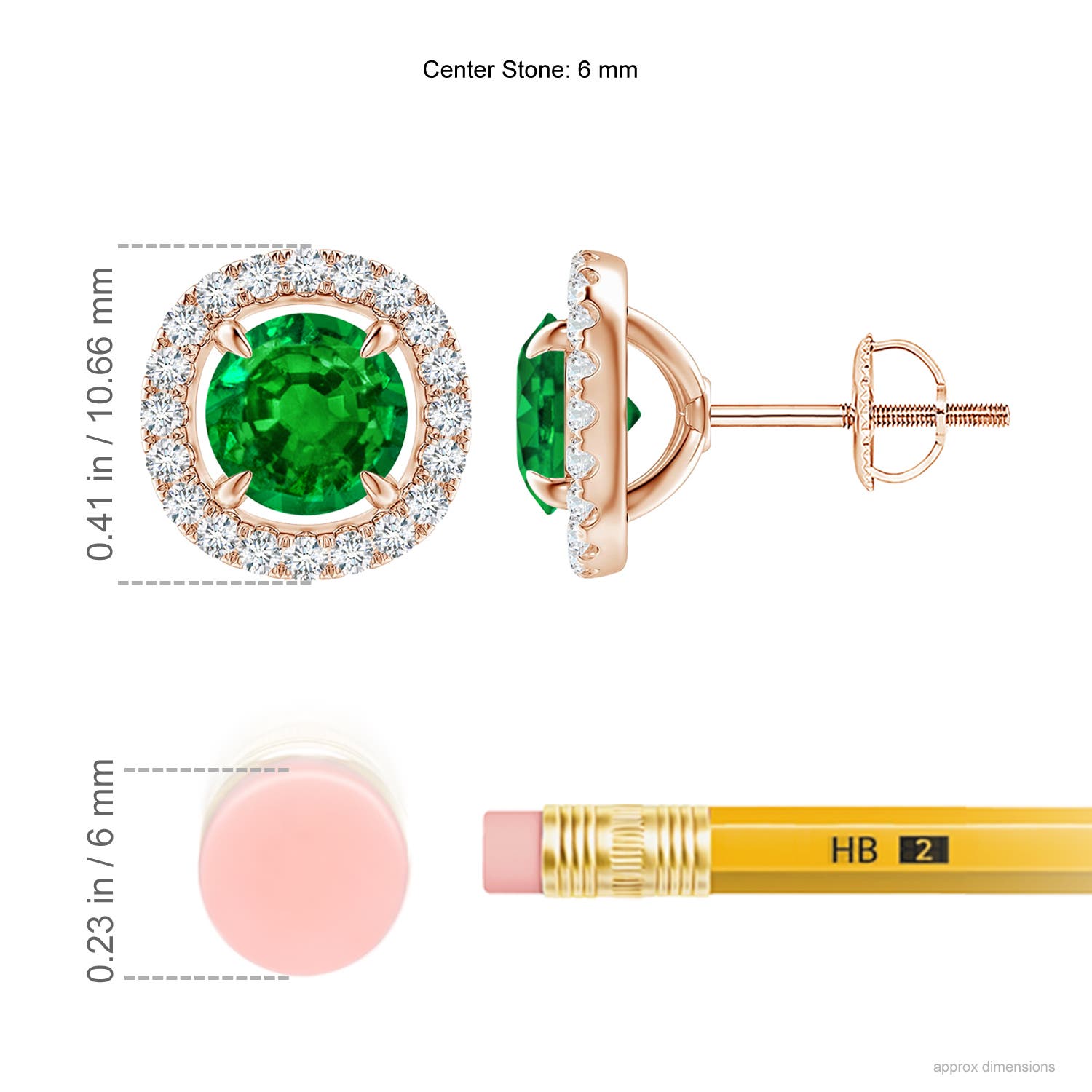 AAAA - Emerald / 1.9 CT / 14 KT Rose Gold