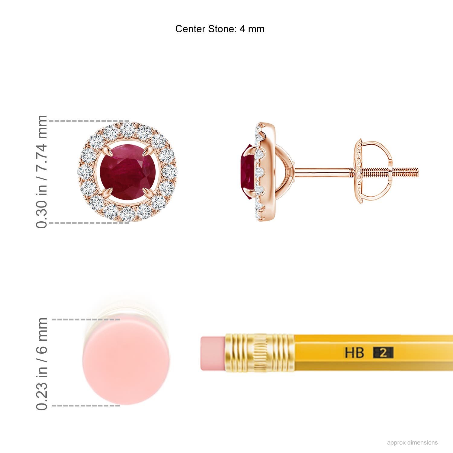 A - Ruby / 0.87 CT / 14 KT Rose Gold