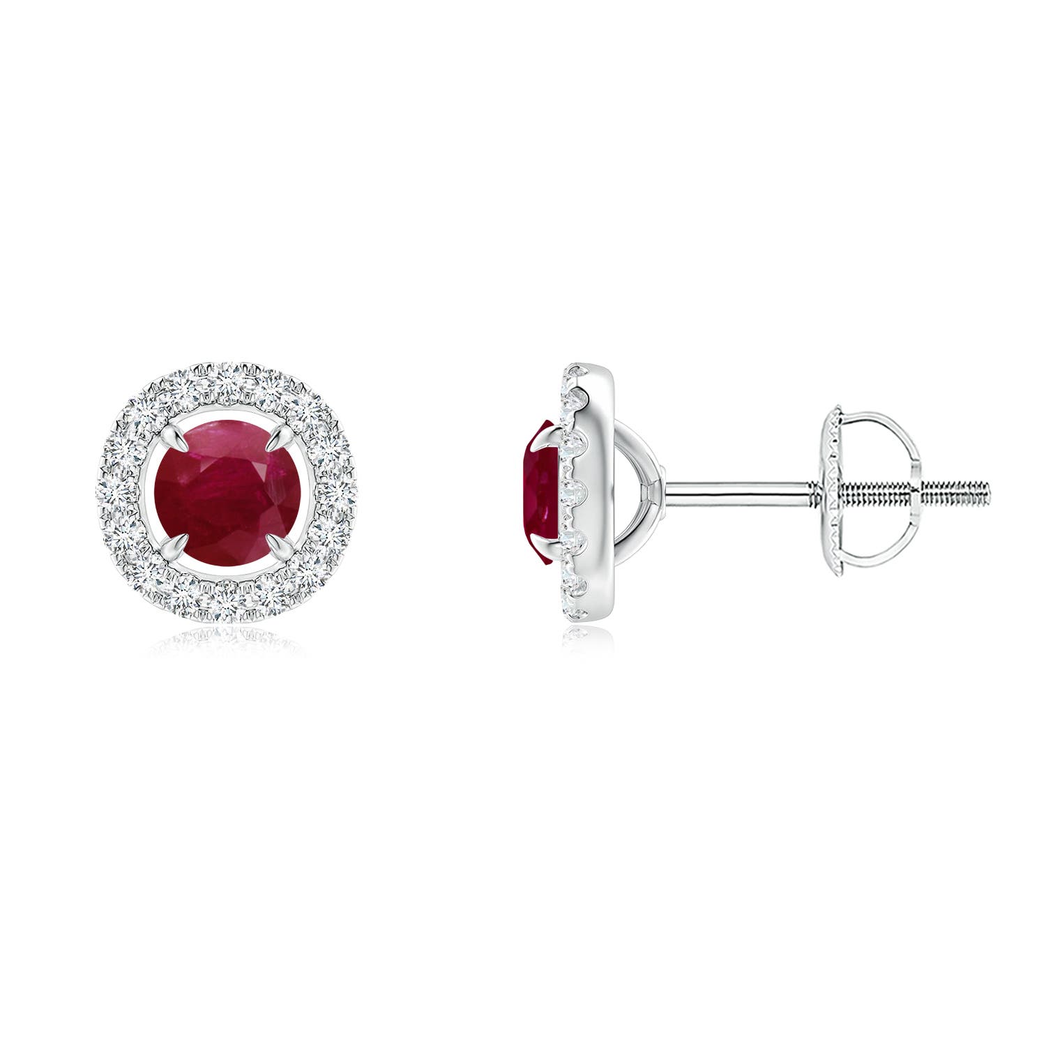 A - Ruby / 0.87 CT / 14 KT White Gold