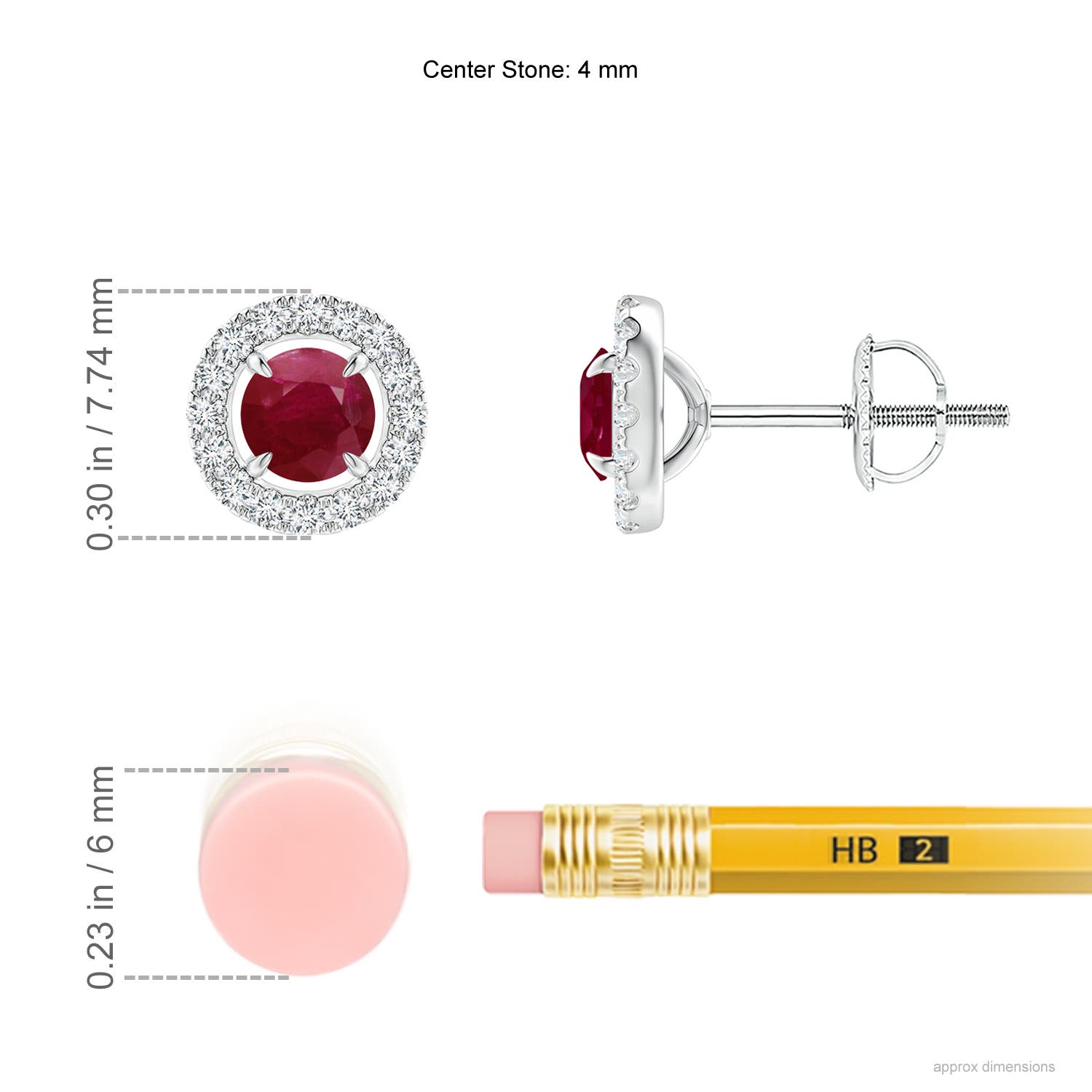 A - Ruby / 0.87 CT / 14 KT White Gold