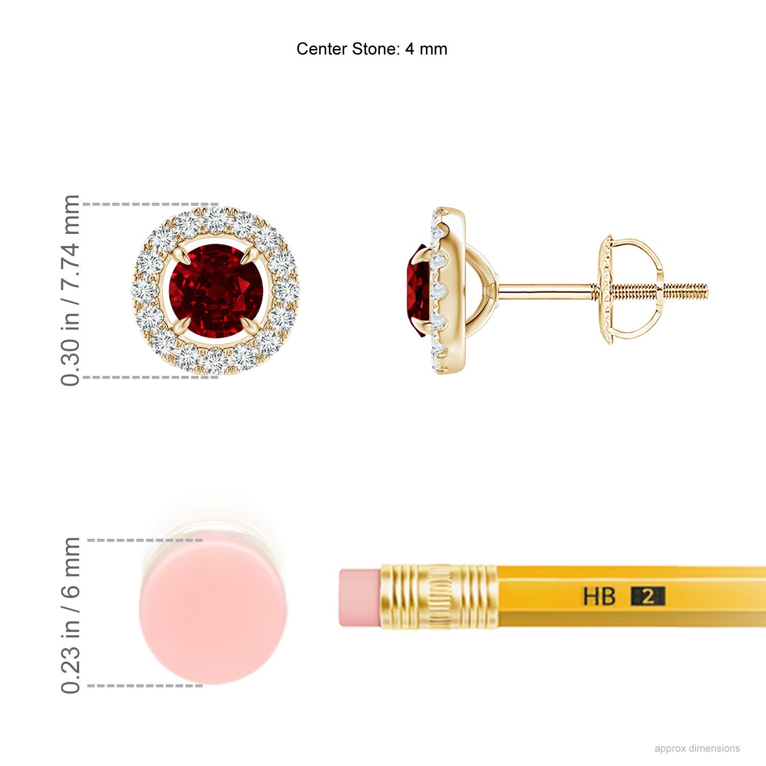 AAAA - Ruby / 0.87 CT / 14 KT Yellow Gold