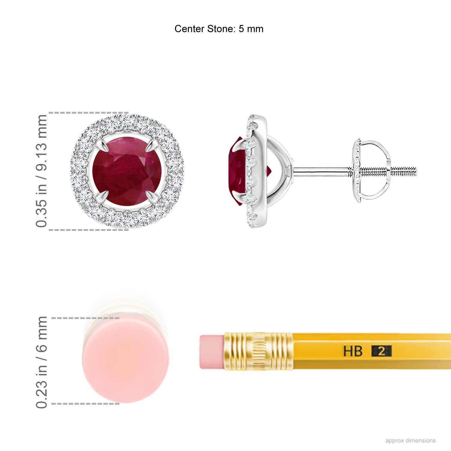 A - Ruby / 1.49 CT / 14 KT White Gold