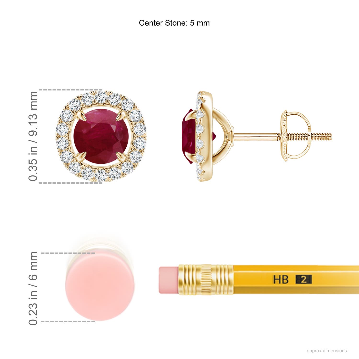 A - Ruby / 1.49 CT / 14 KT Yellow Gold