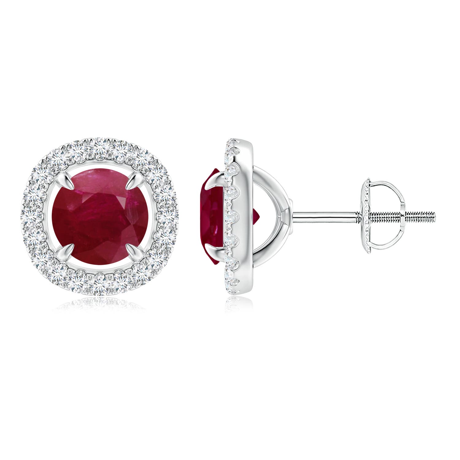 A - Ruby / 2.4 CT / 14 KT White Gold