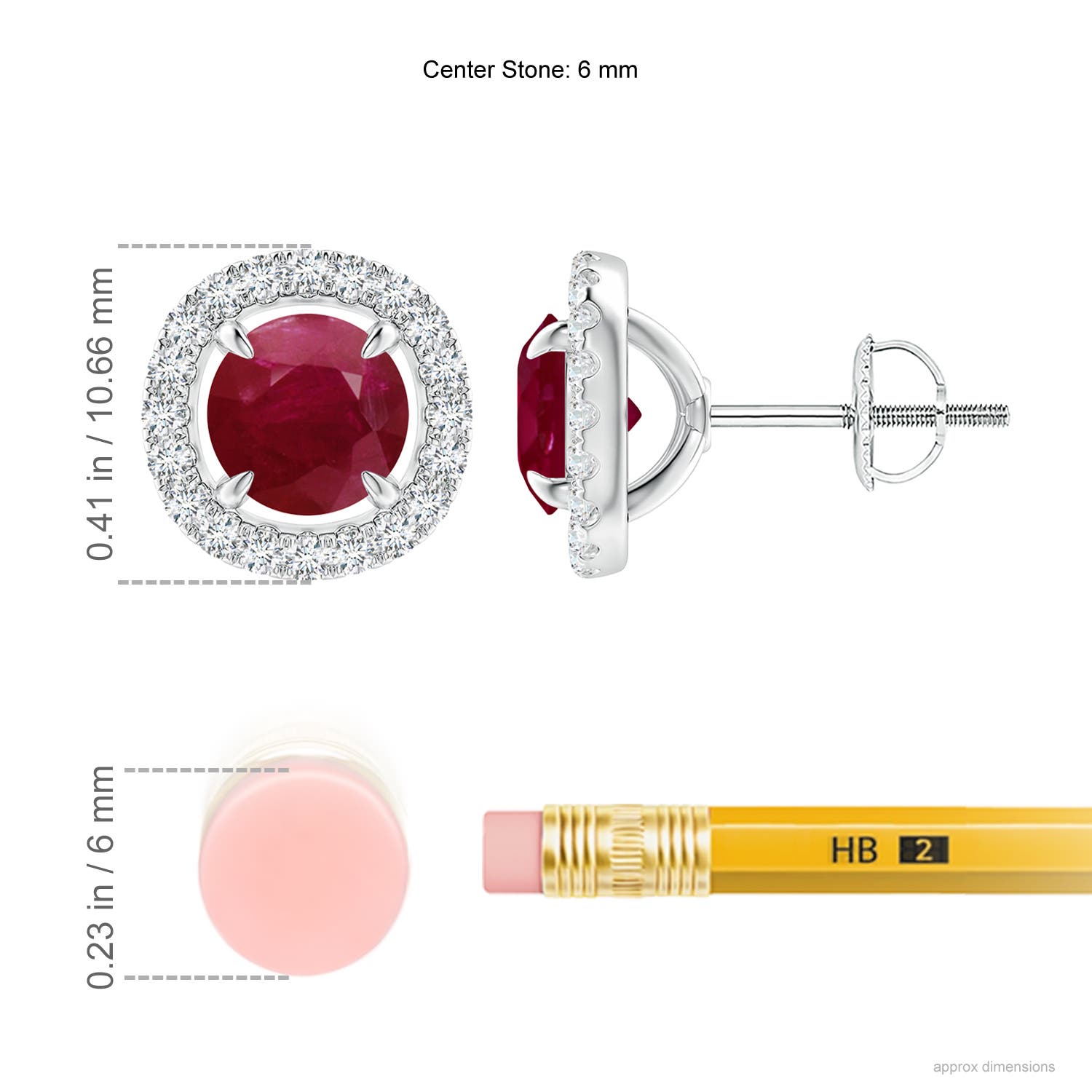 A - Ruby / 2.4 CT / 14 KT White Gold