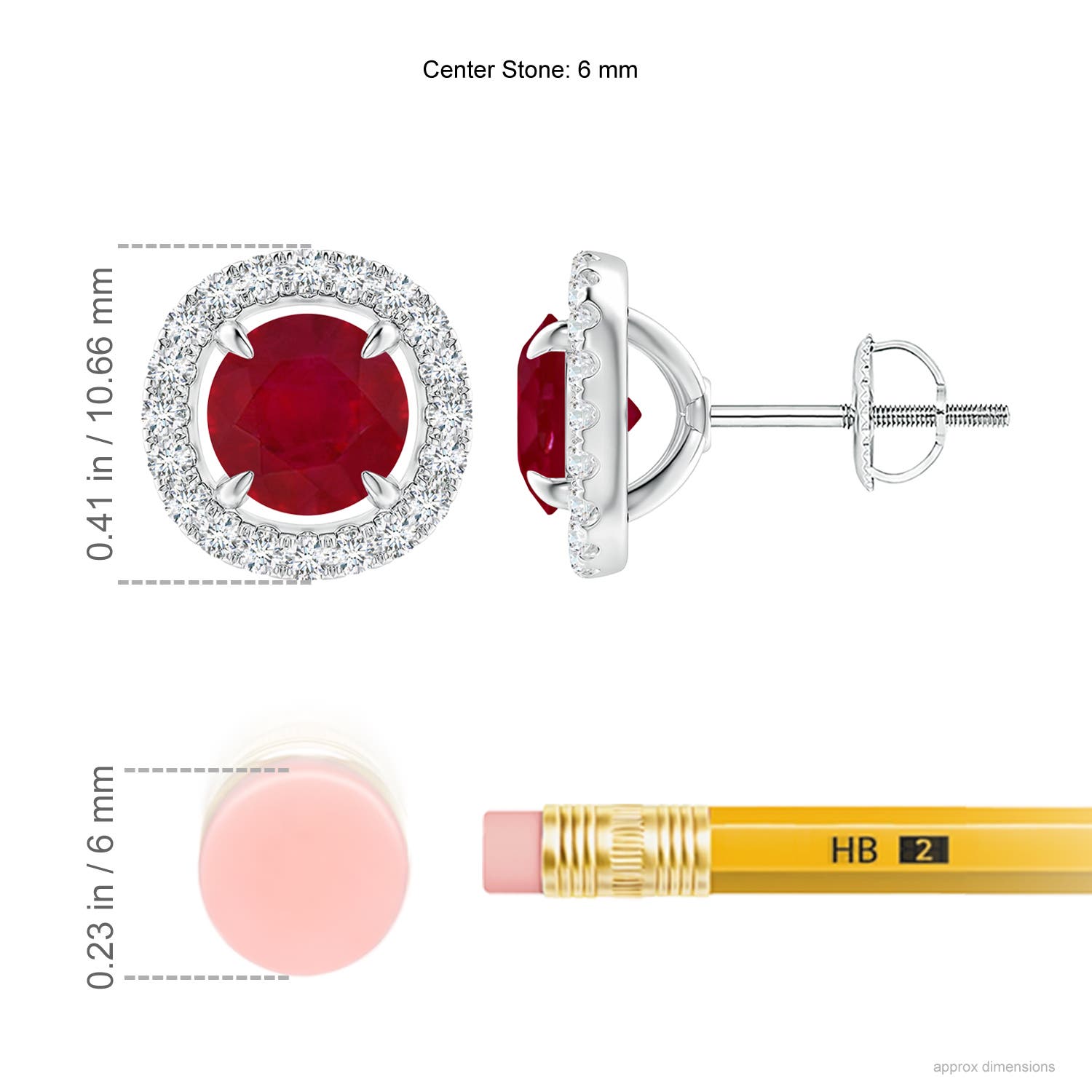 AA - Ruby / 2.4 CT / 14 KT White Gold