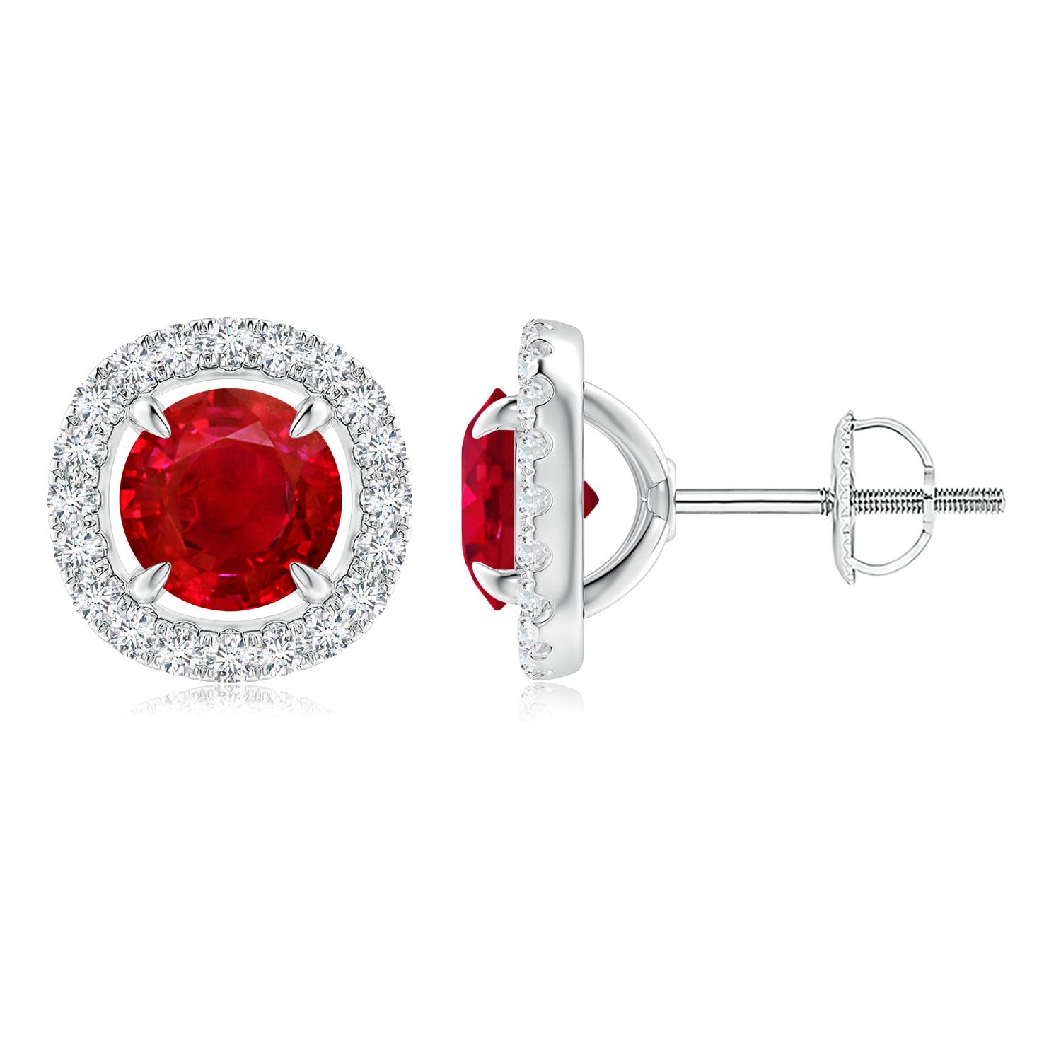 AAA - Ruby / 2.4 CT / 14 KT White Gold